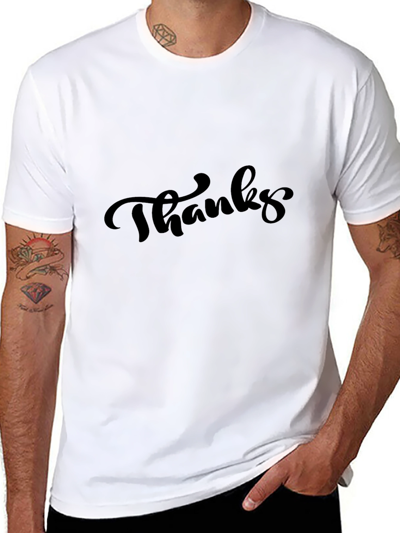 Thanks Black T-Shirt