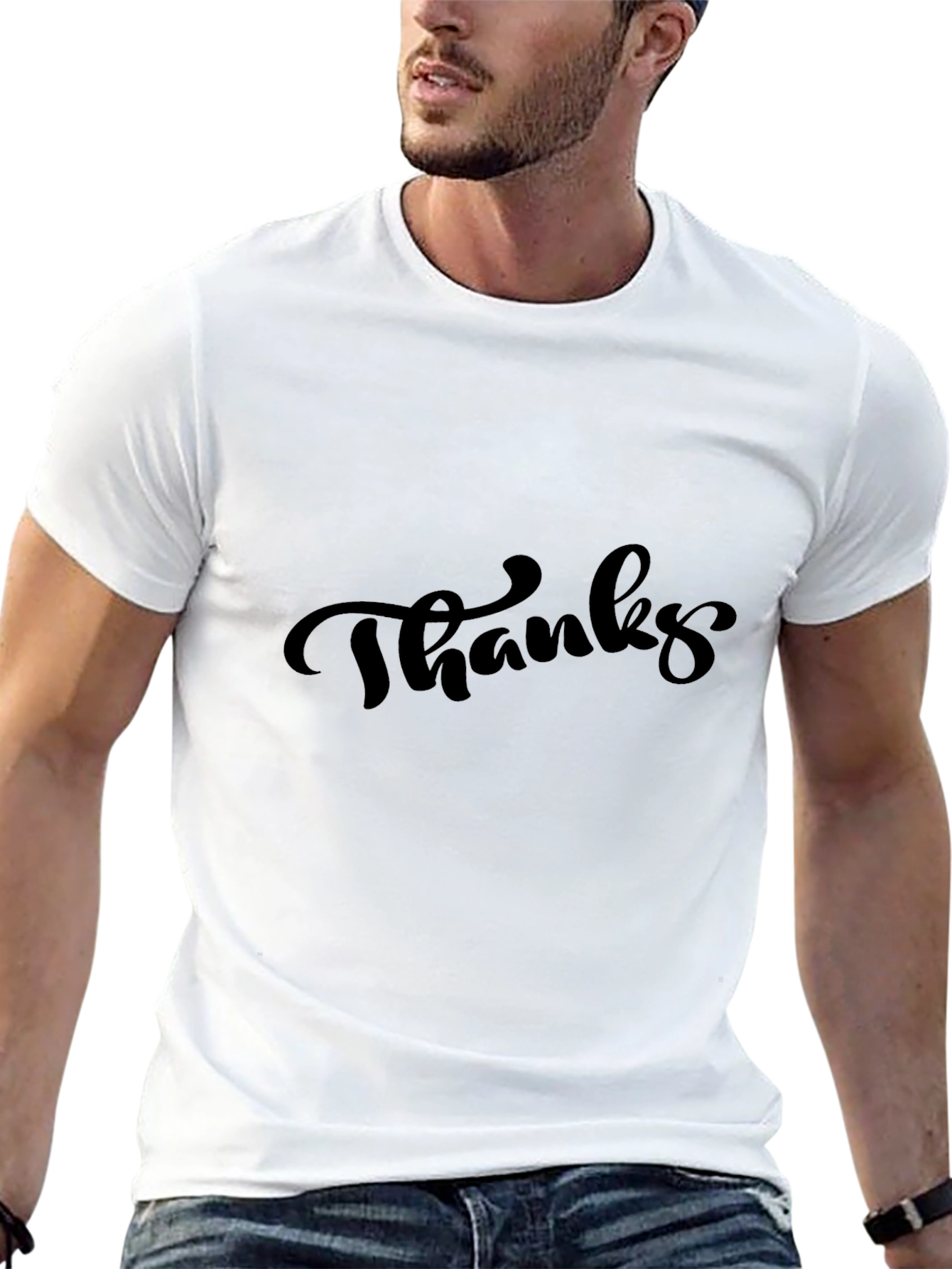 Thanks Black T-Shirt
