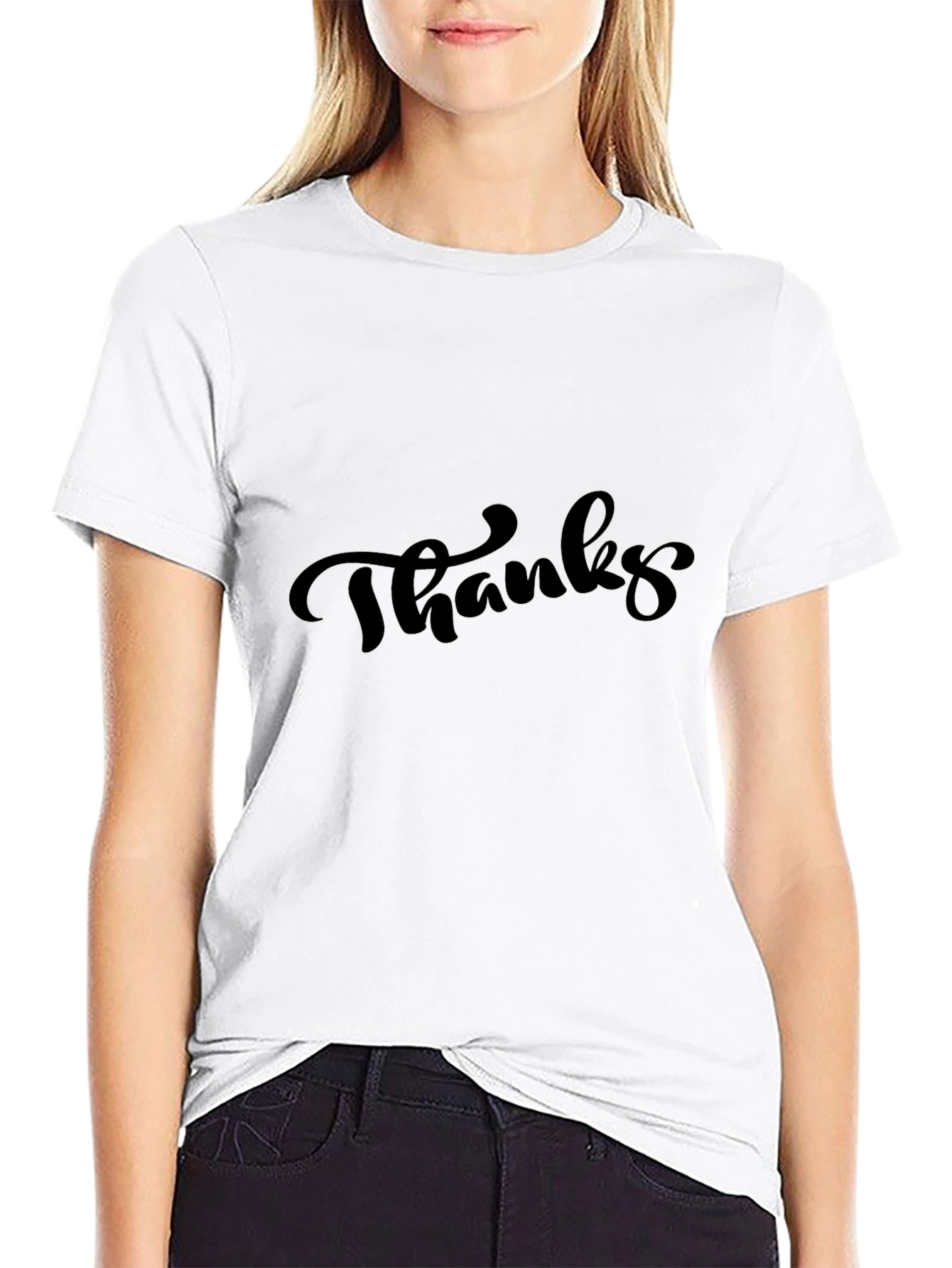 Thanks Black T-Shirt