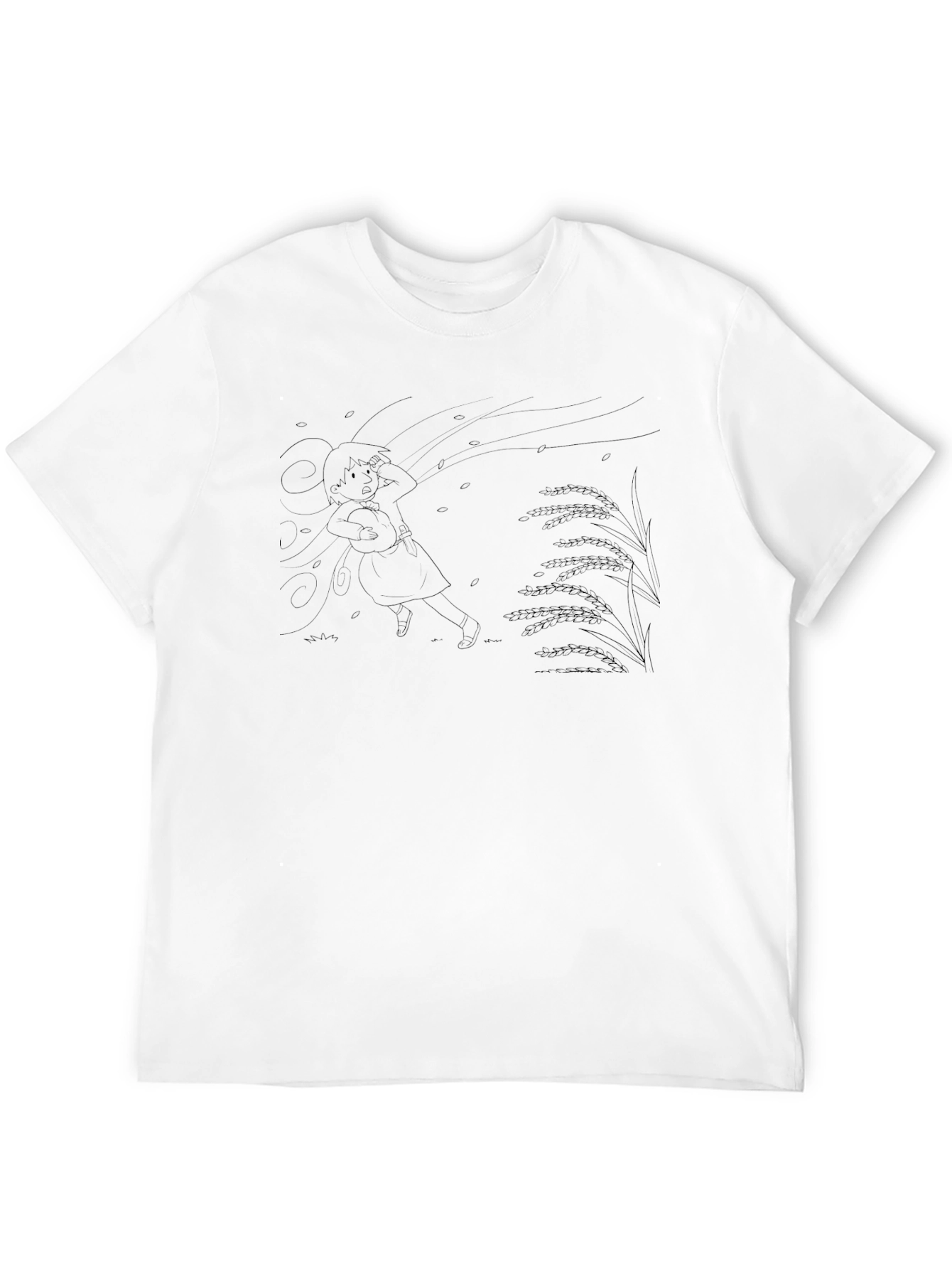 Stylish Black Anime Graphic Tee