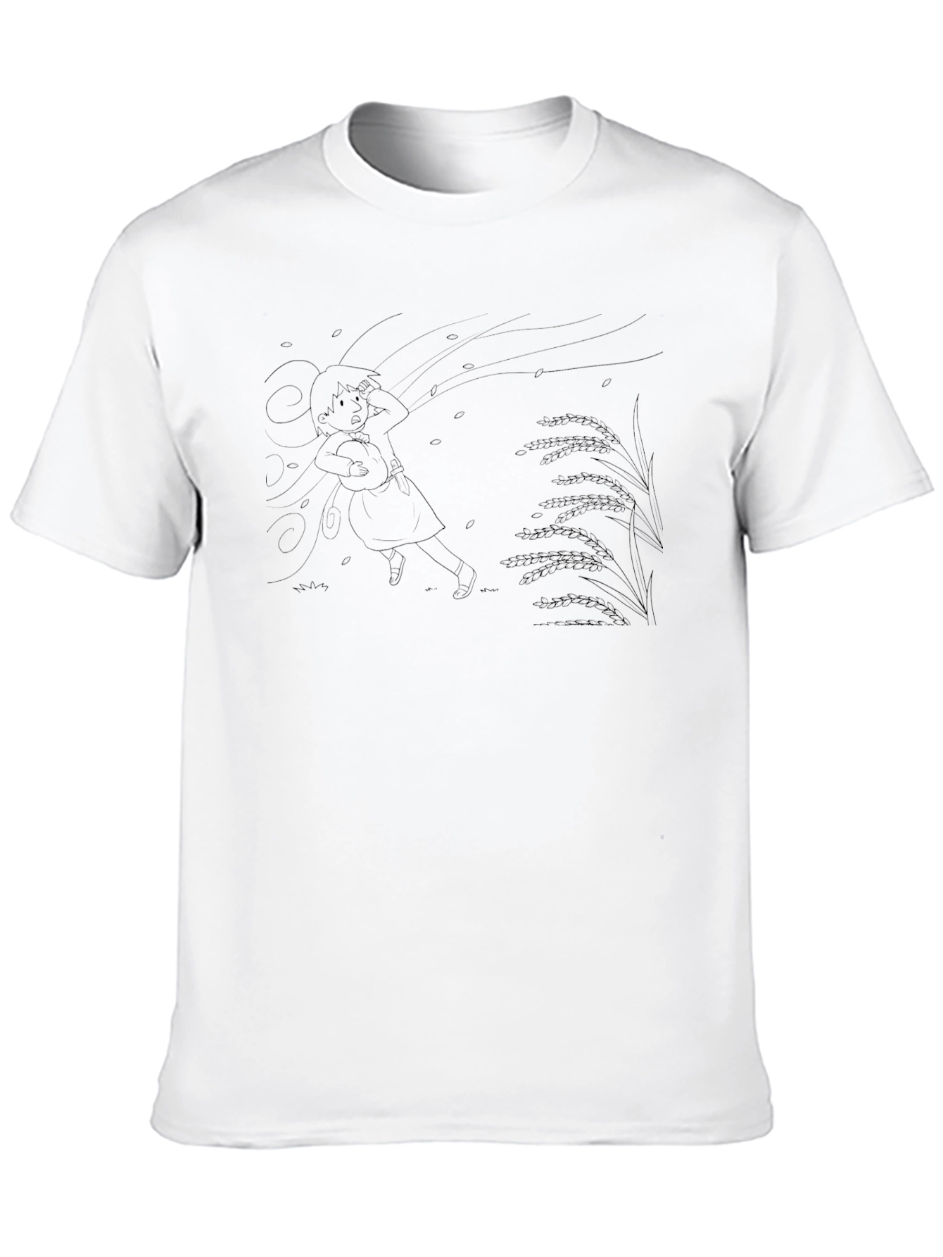 Stylish Black Anime Graphic Tee