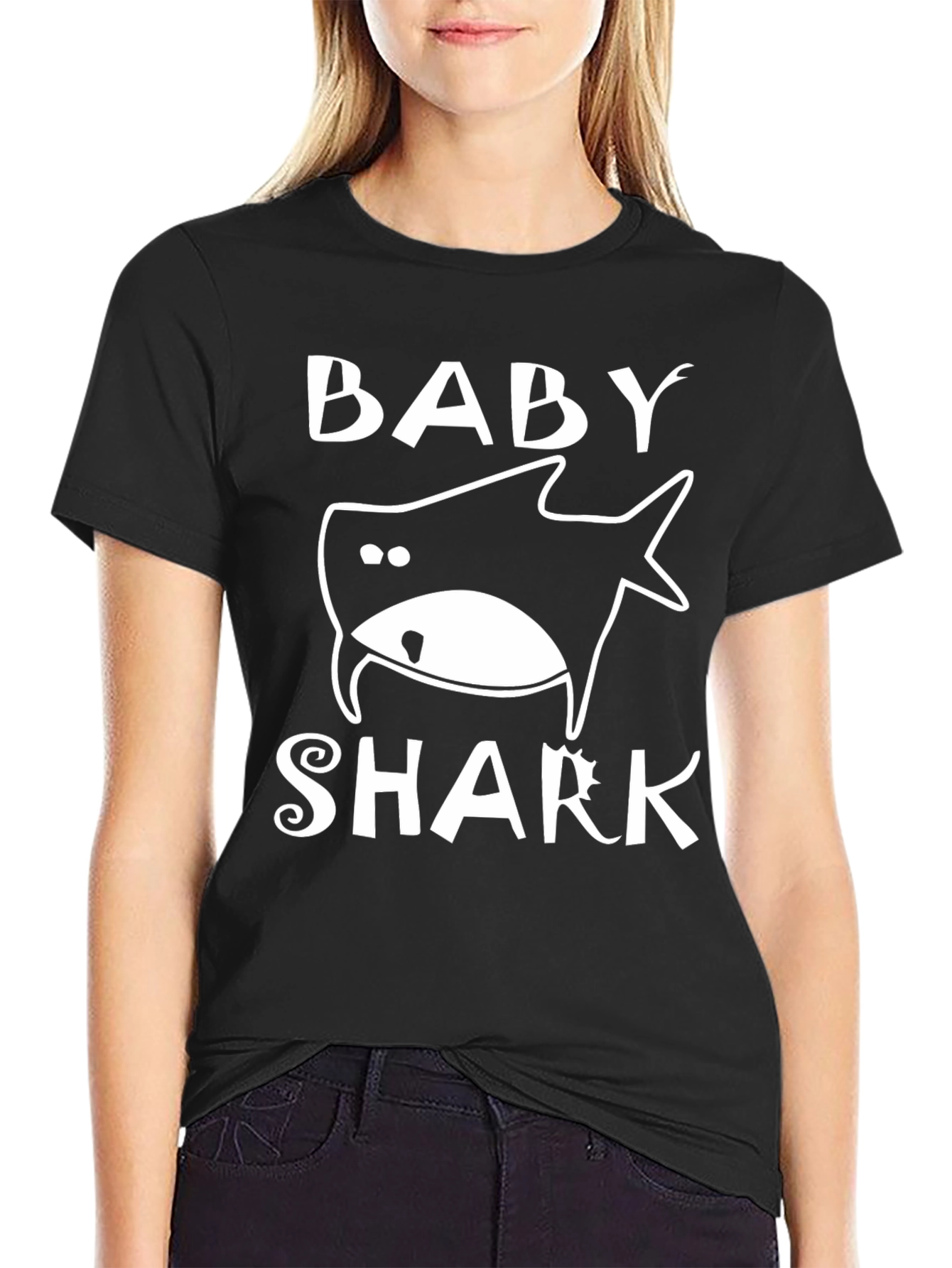 Baby Shark Graphic Black T-Shirt