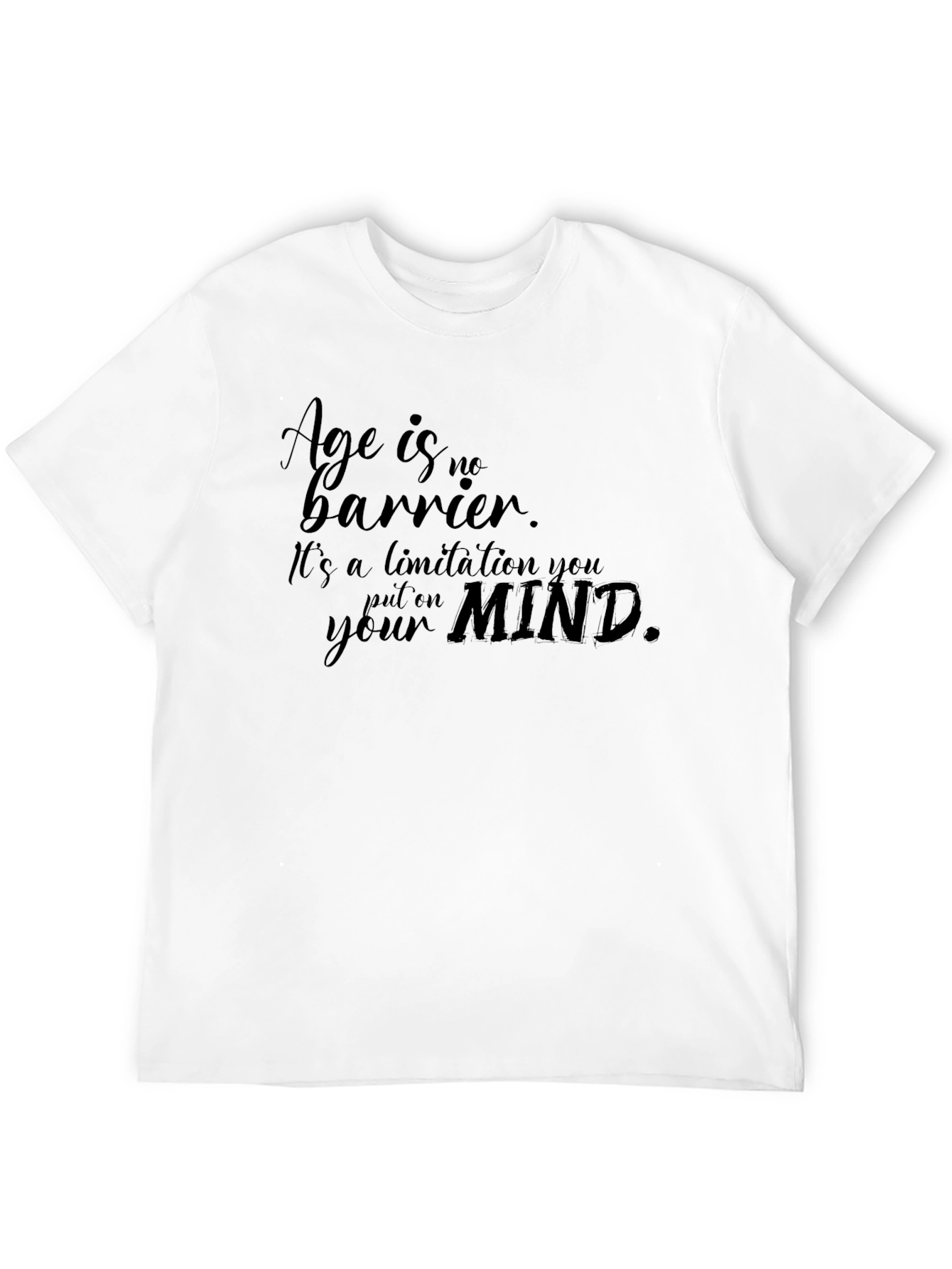 Age is No Barrier Black Graphic Tee