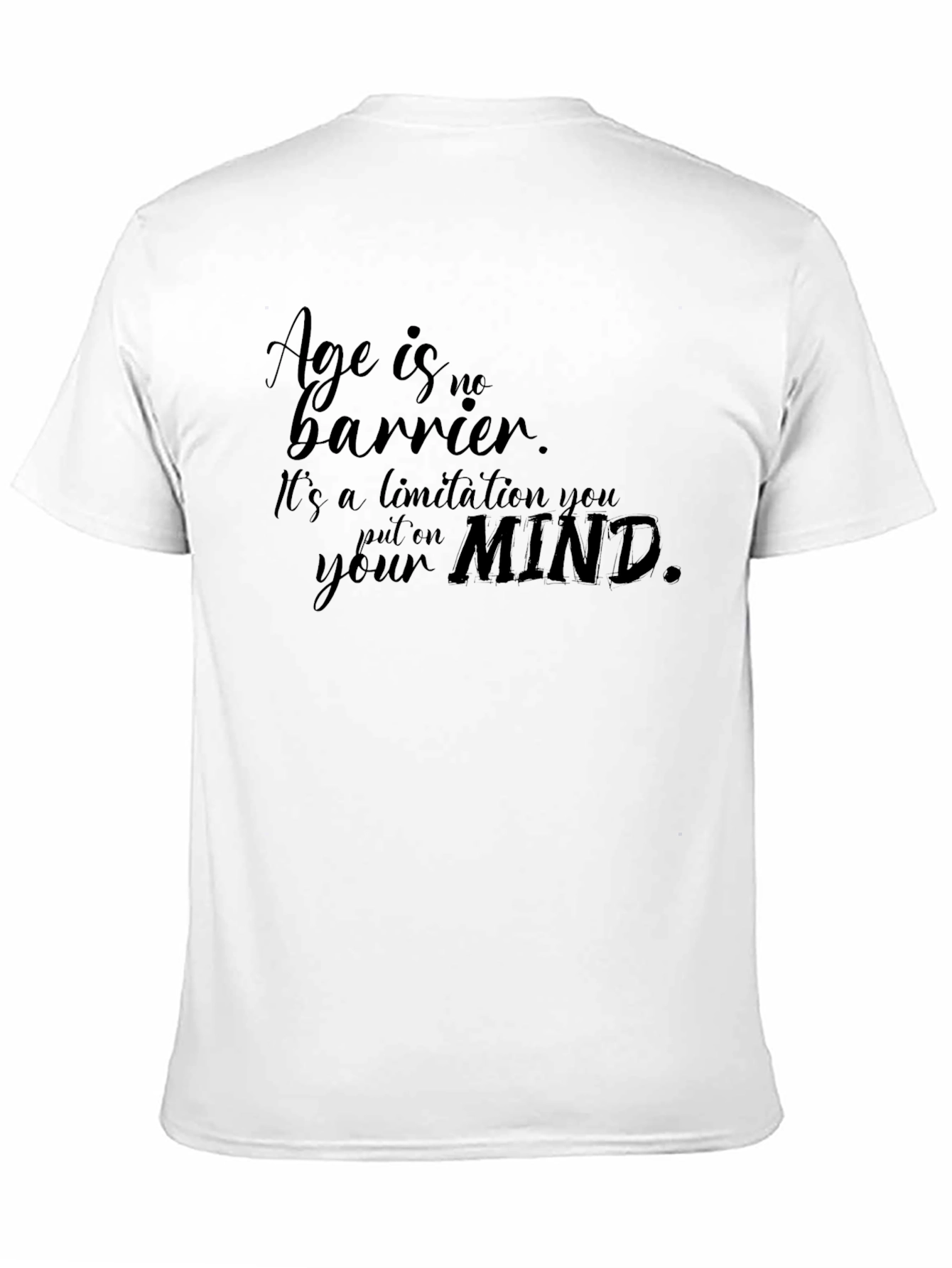 Age is No Barrier Black Graphic Tee