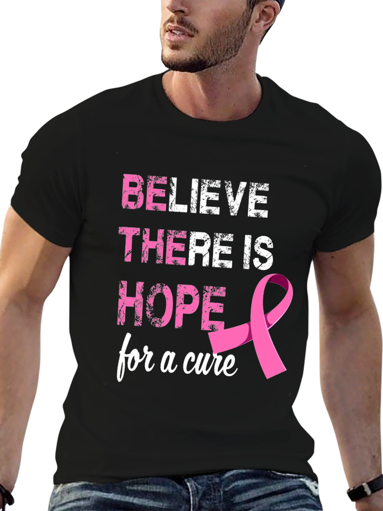 Believe Hope Cure Breast Cancer Awareness T-Shirt