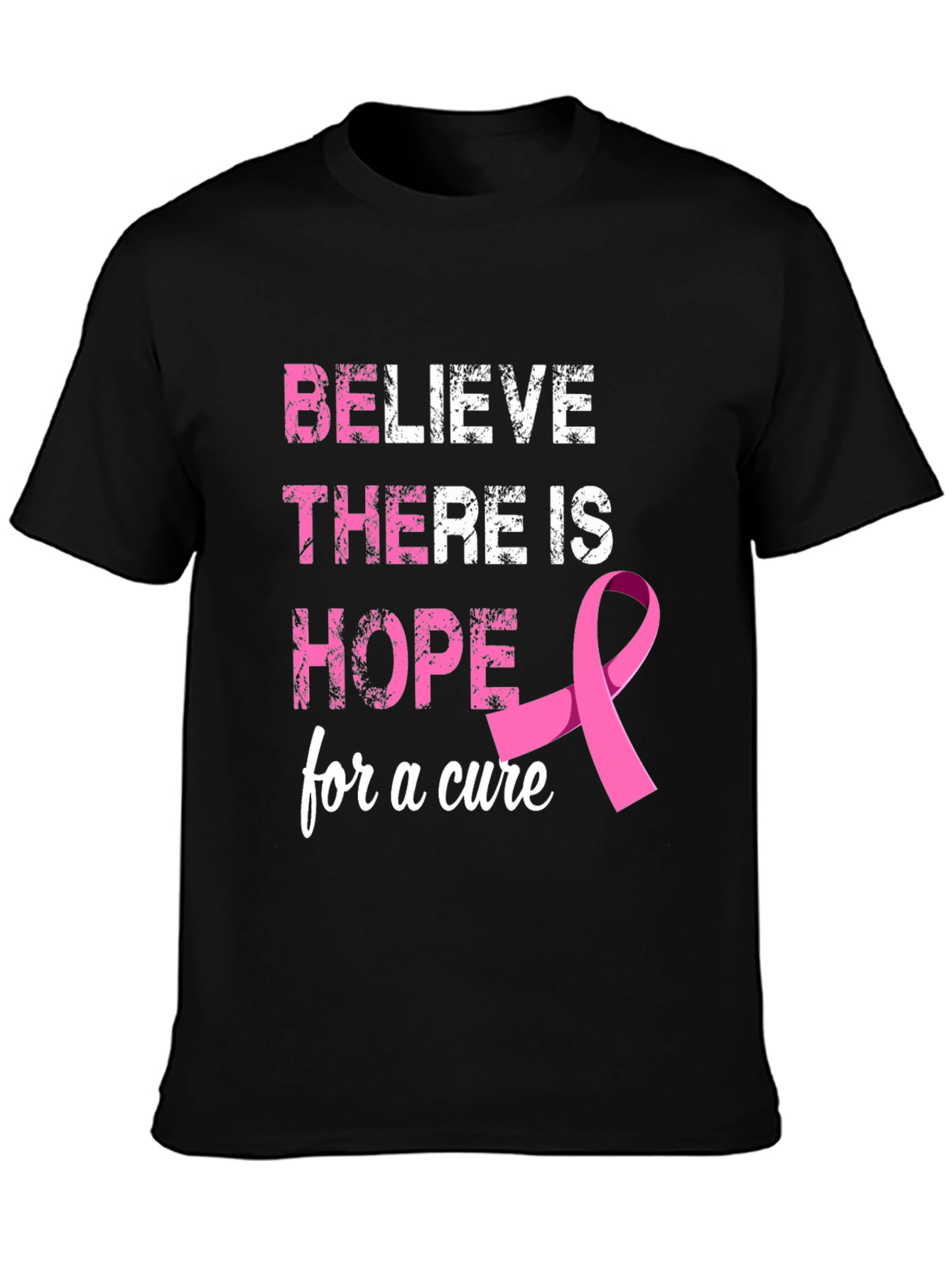 Believe Hope Cure Breast Cancer Awareness T-Shirt