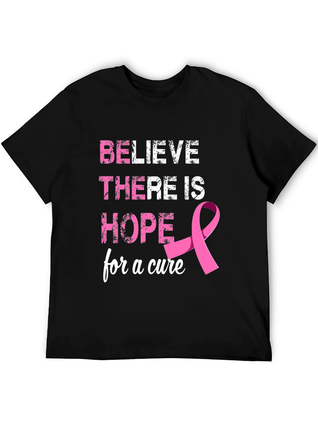 Believe Hope Cure Breast Cancer Awareness T-Shirt