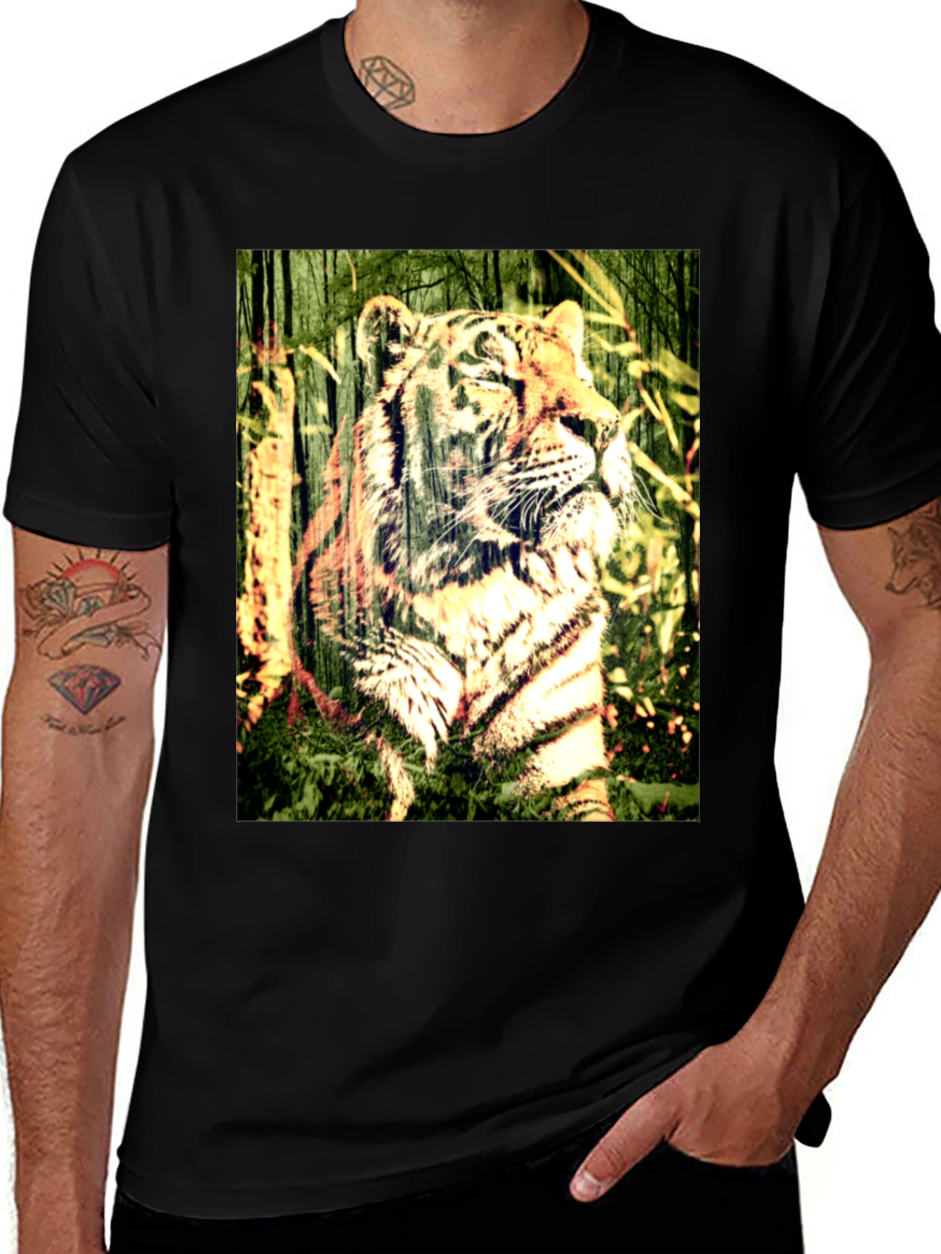 Tiger Graphic Black T-Shirt