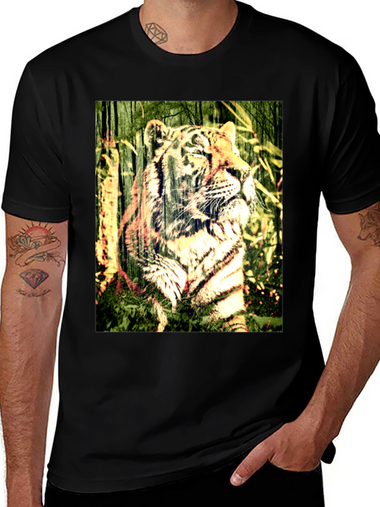 Tiger Graphic Black T-Shirt