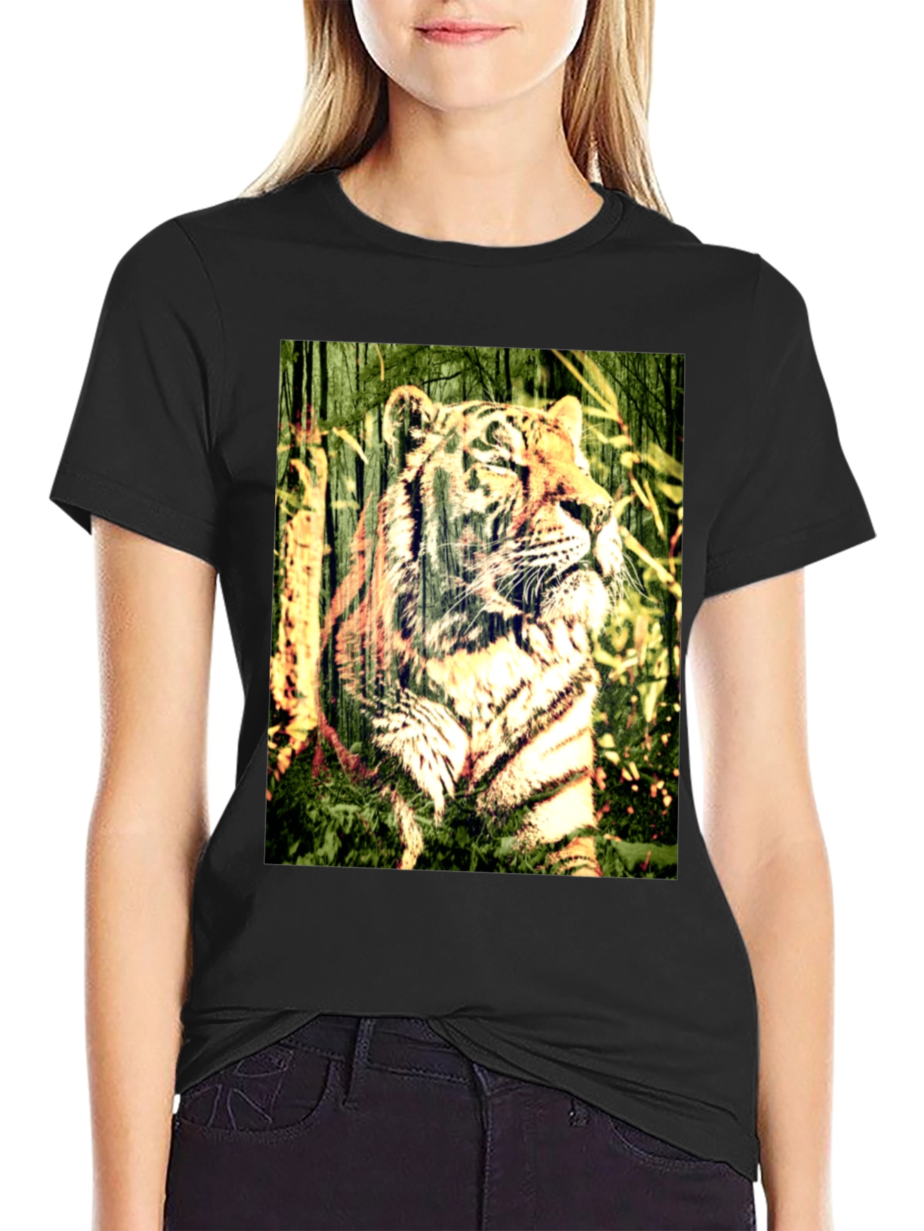 Tiger Graphic Black T-Shirt