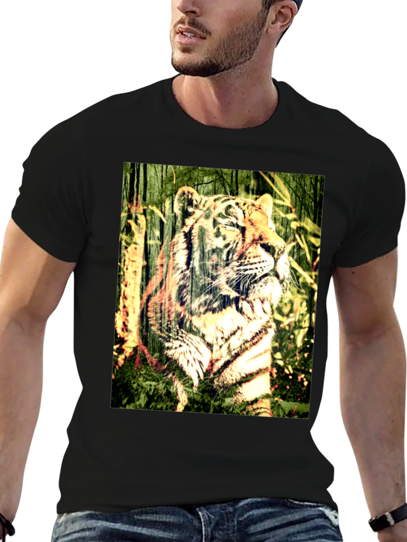 Tiger Graphic Black T-Shirt