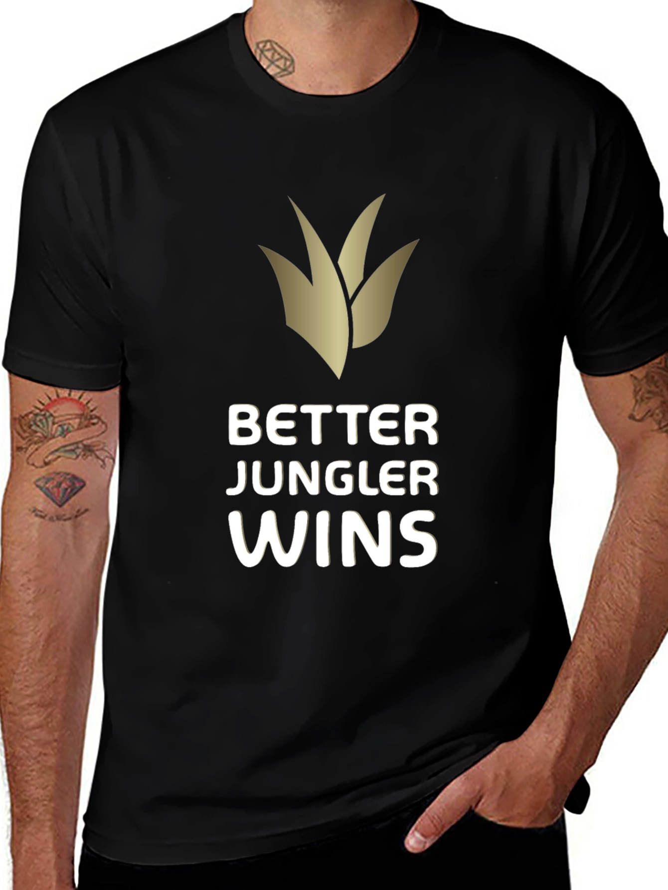 Better Jungler Wins Black T-Shirt