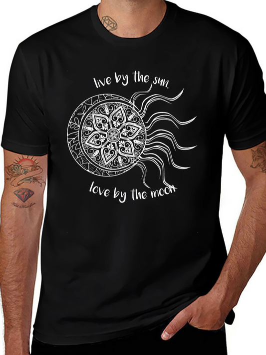 Sun & Moon Graphic Tee - Live By The Sun Love By The Moon