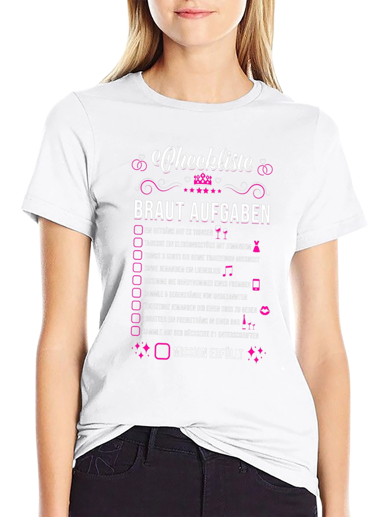 Bride To-Do List Black T-Shirt