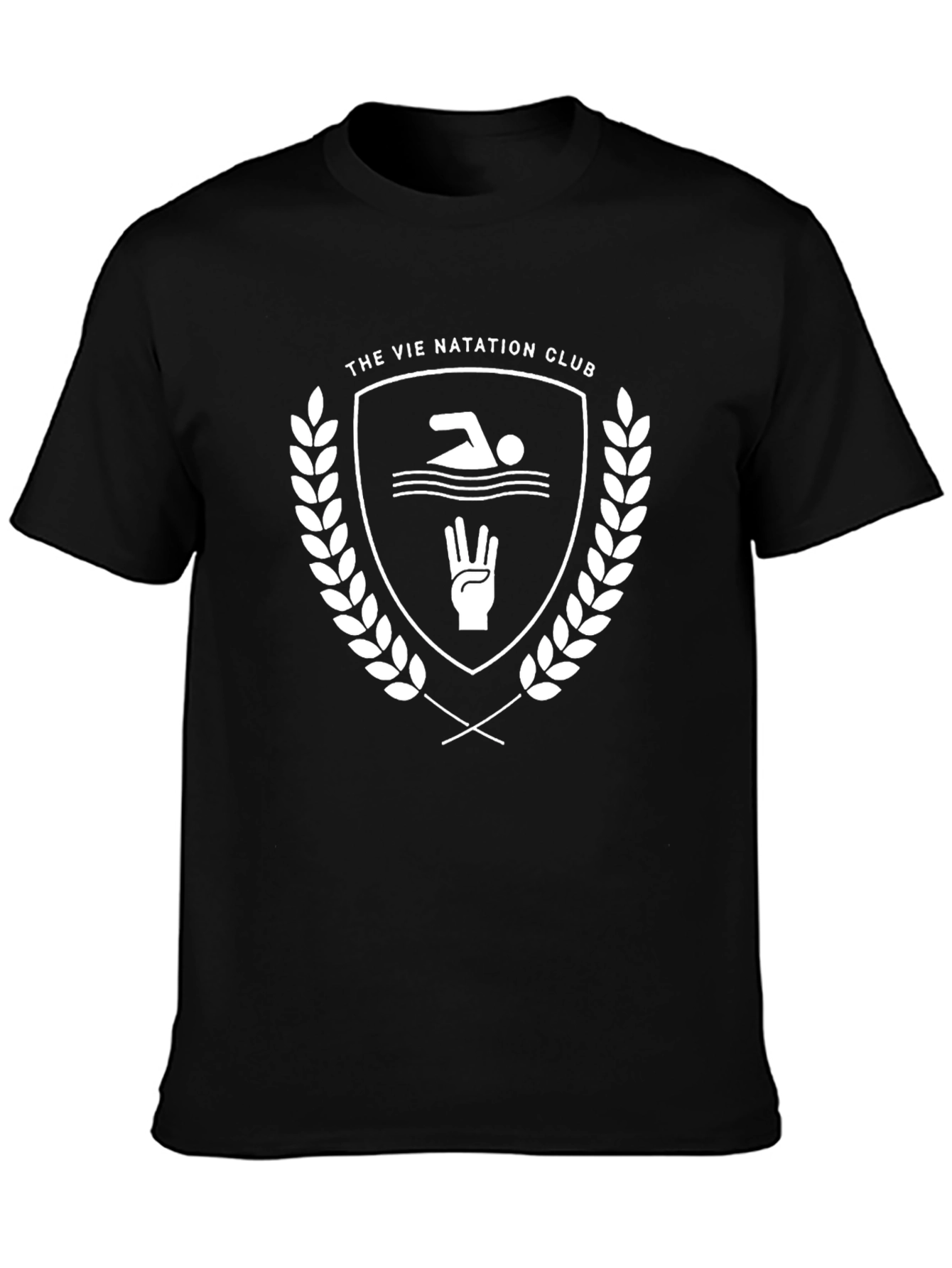 Vie Natation Club Graphic T-Shirt - Black