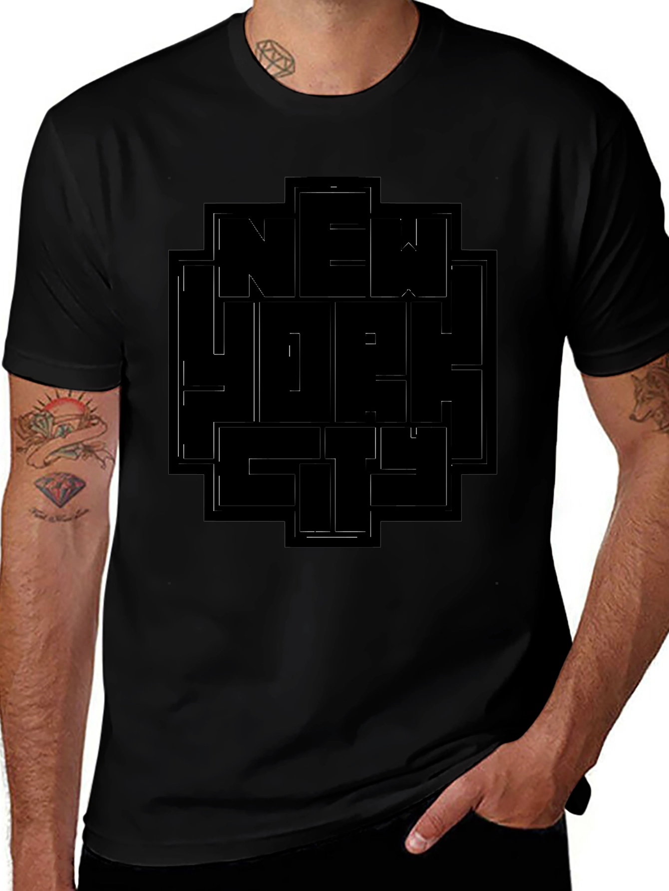Black New York City Graphic T-Shirt