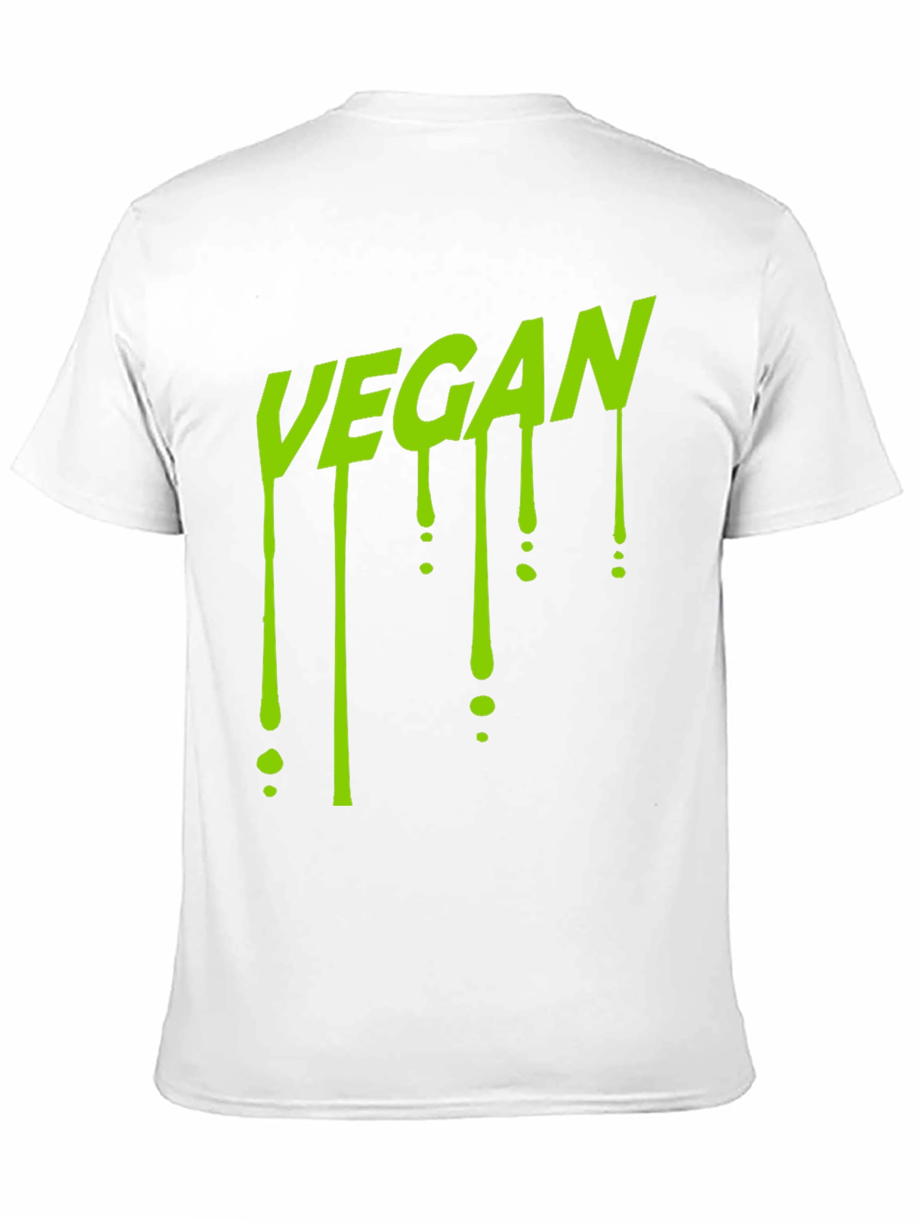 Vegan Drip T-Shirt - Black Crew Neck