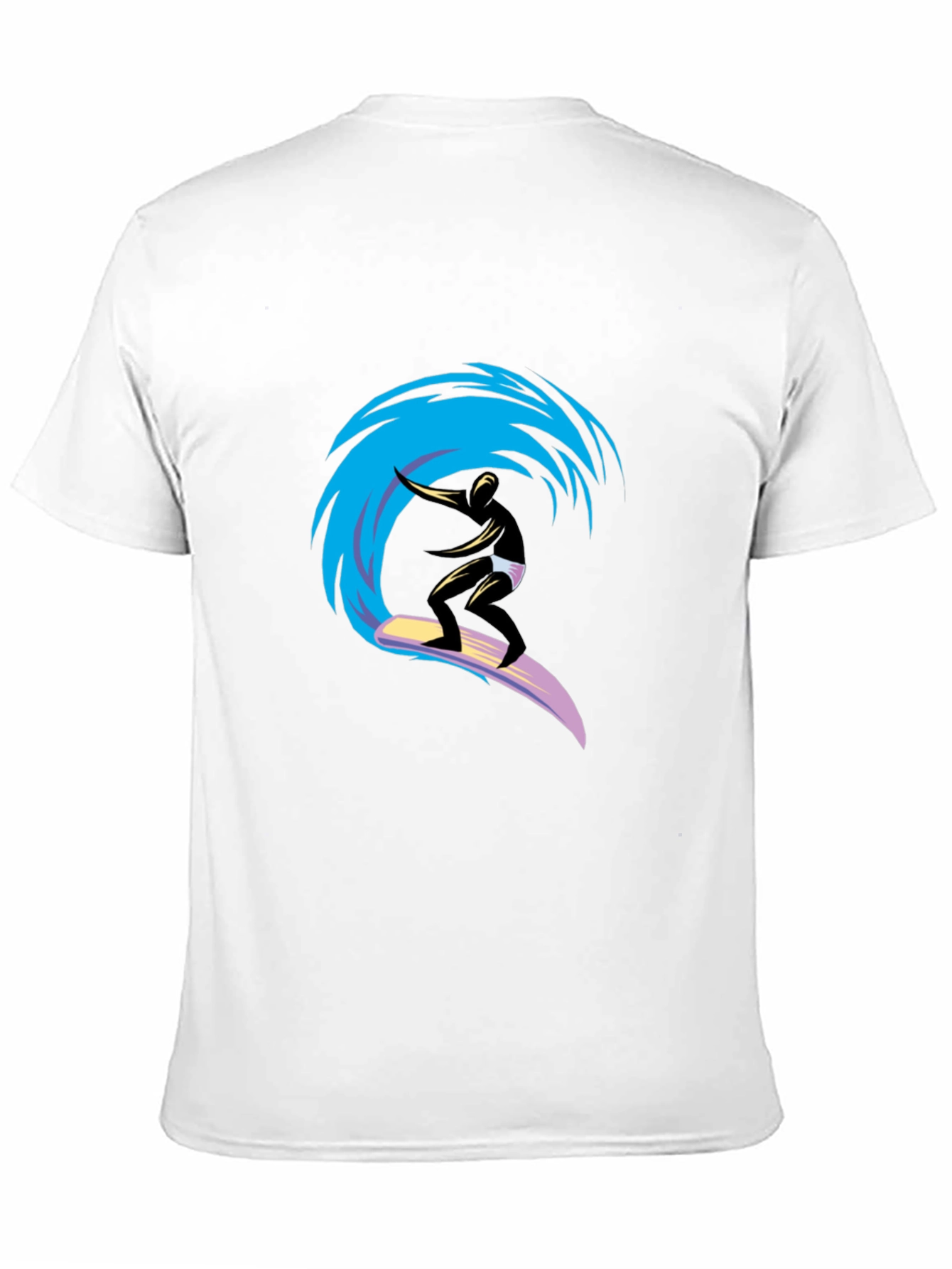 Surfer Graphic Tee - Black Casual T-Shirt