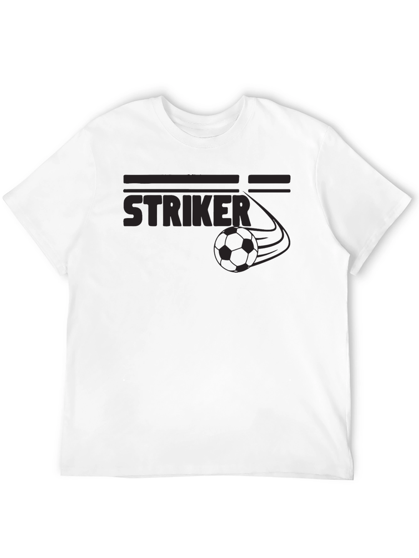 Striker Soccer Graphic T-Shirt - Black