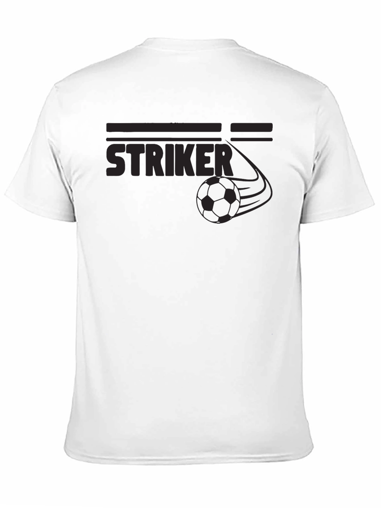 Striker Soccer Graphic T-Shirt - Black