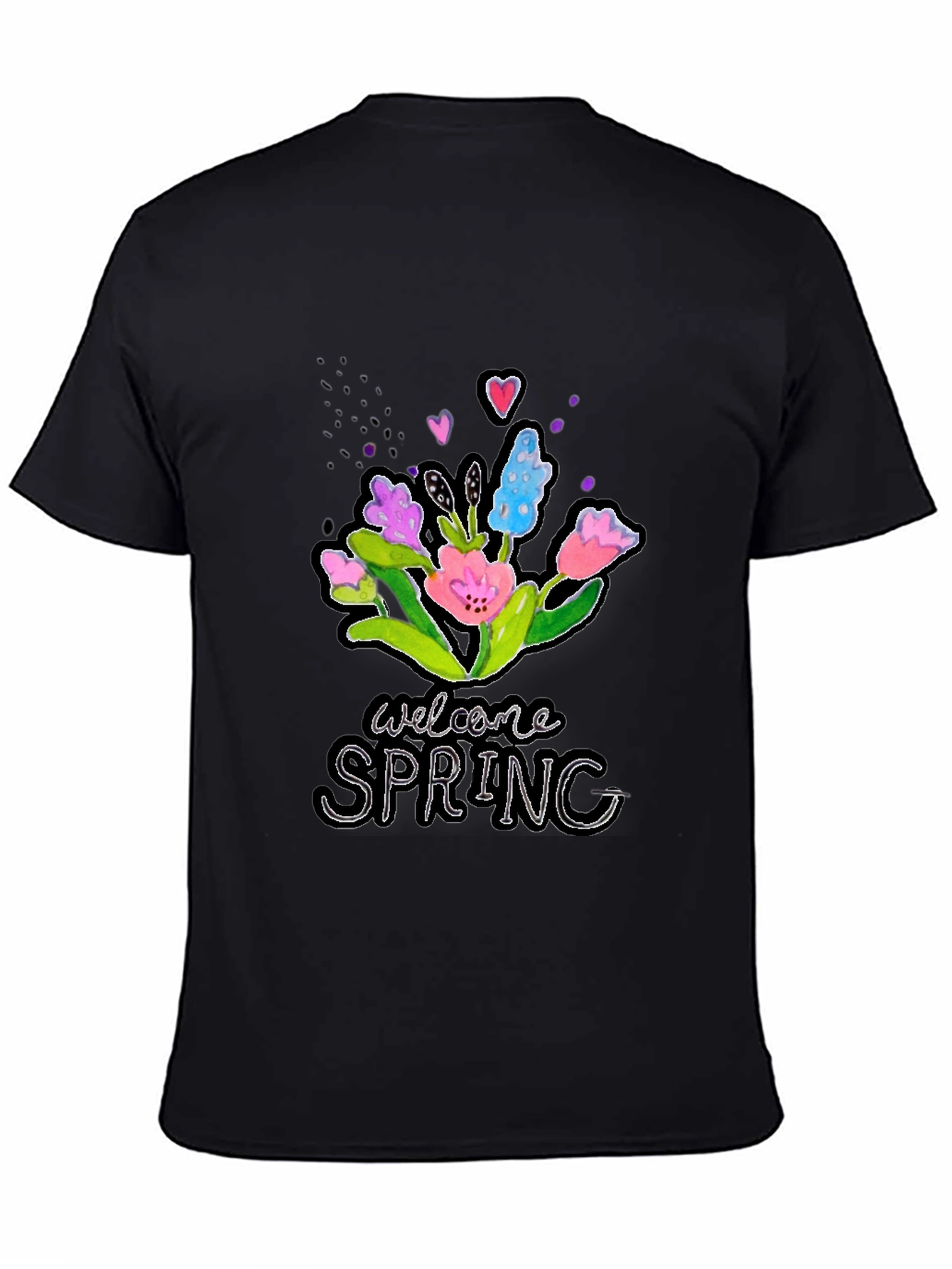 Welcome Spring Floral Graphic T-Shirt