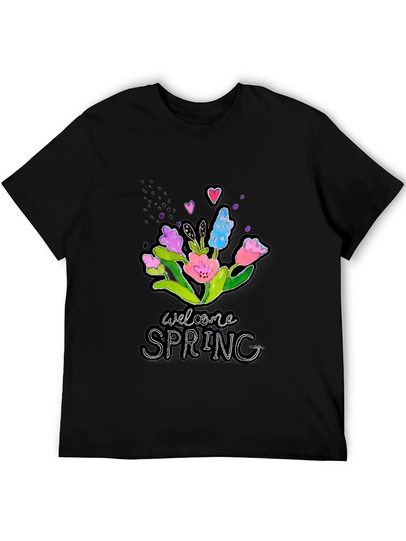 Welcome Spring Floral Graphic T-Shirt