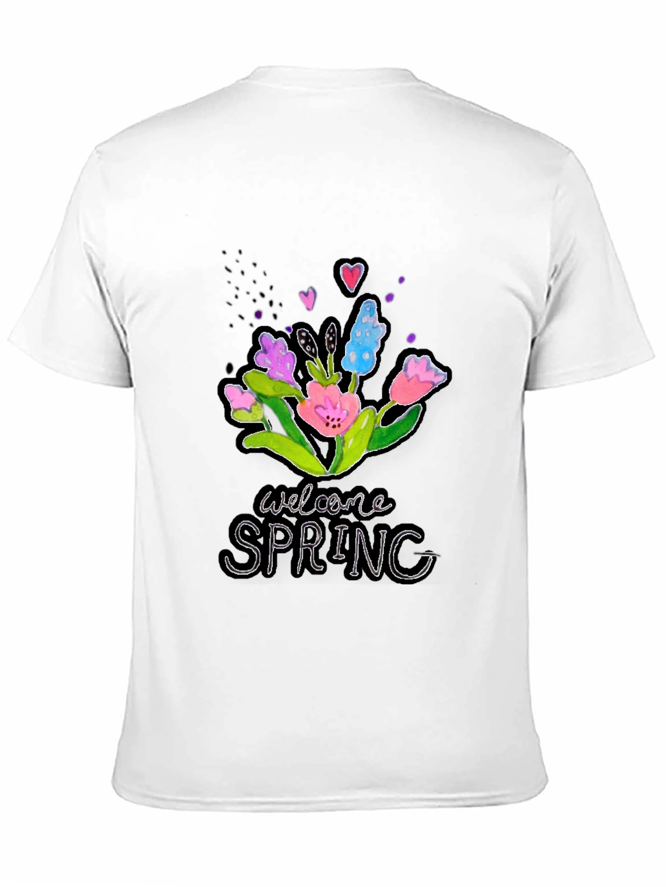 Welcome Spring Floral Graphic T-Shirt