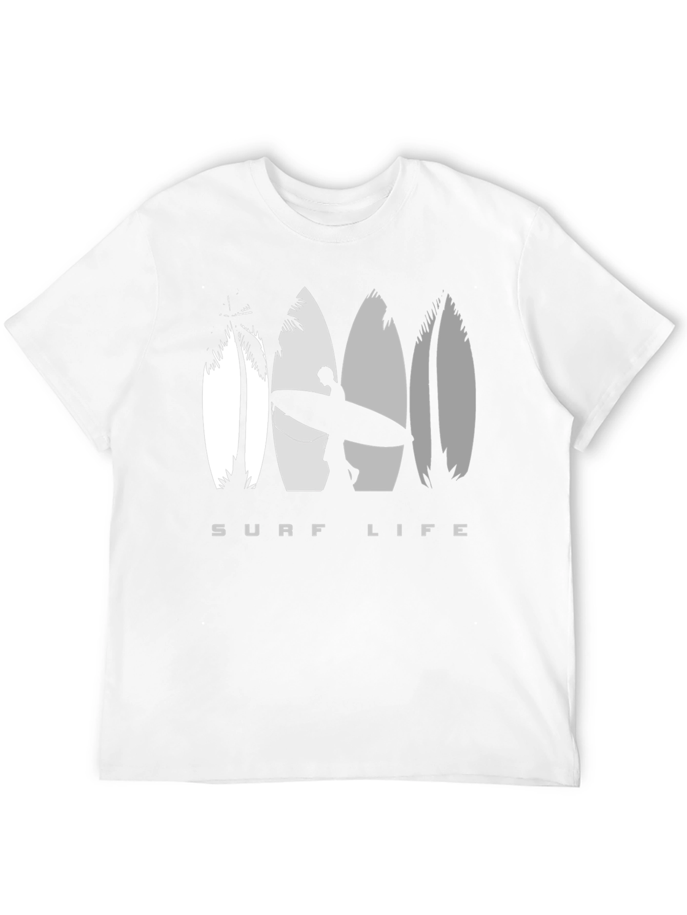 Surf Life Black T-Shirt with Surfboard Design