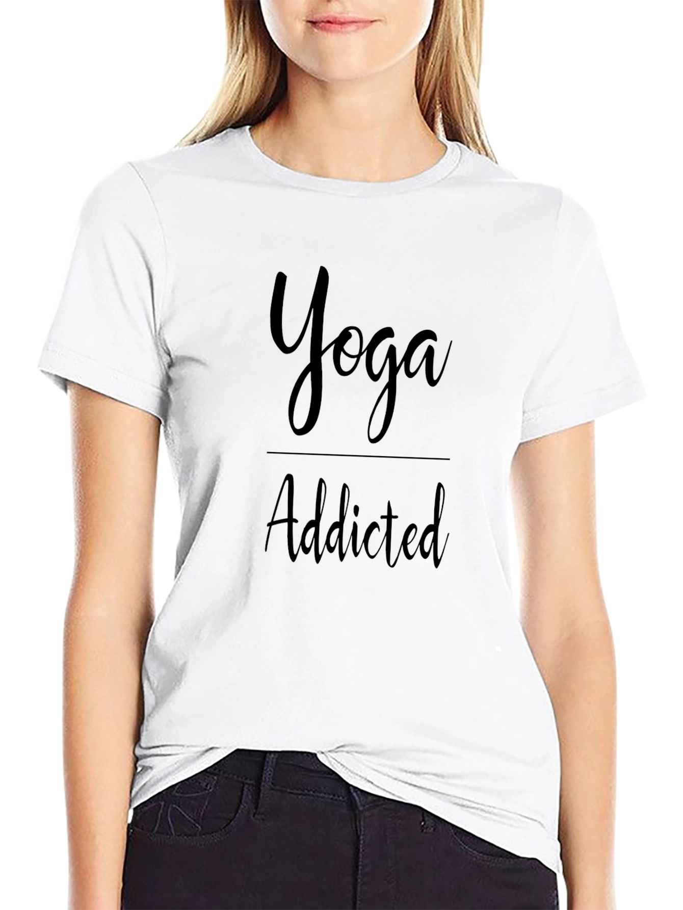 Yoga Addicted Black T-Shirt