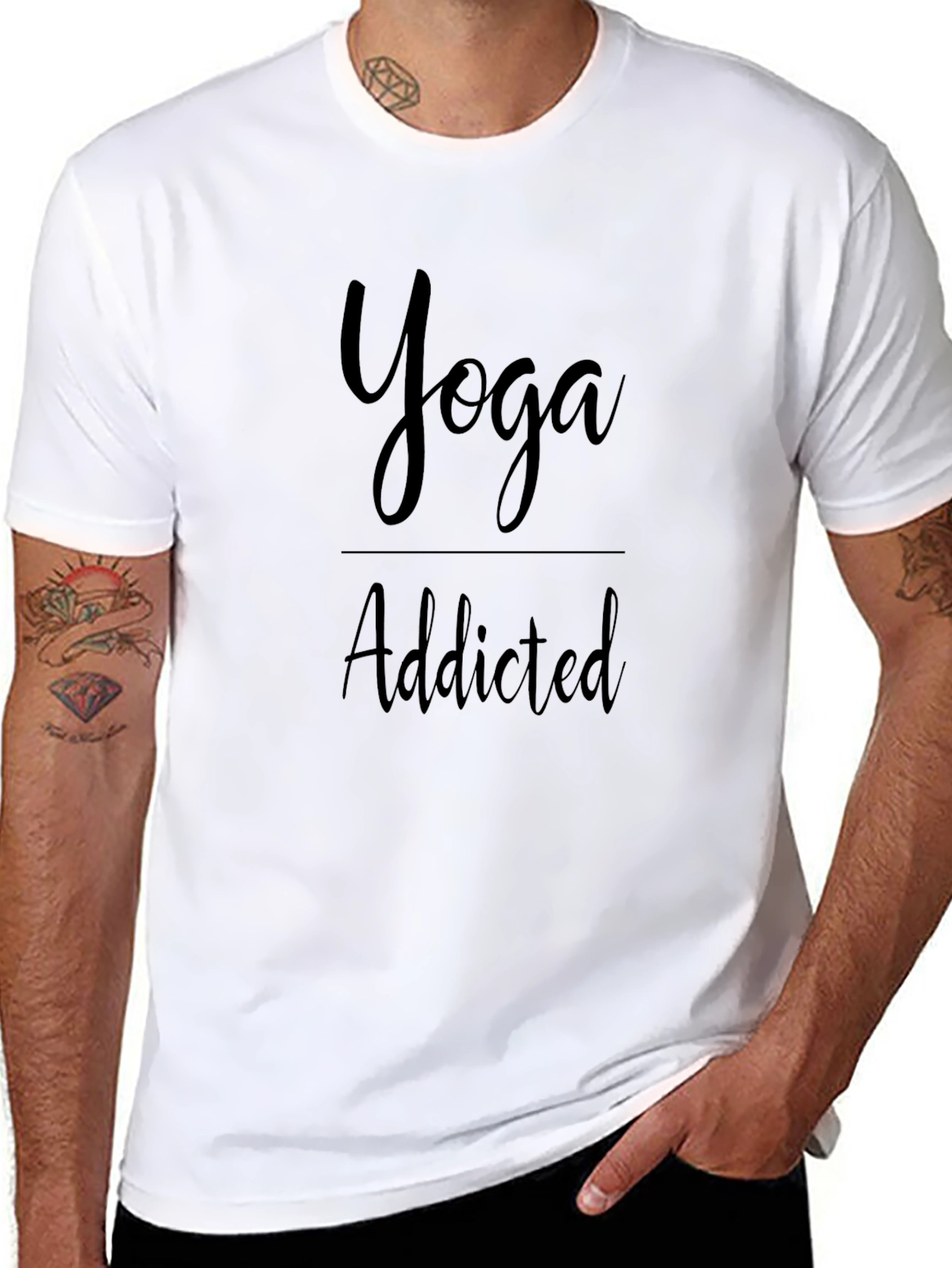 Yoga Addicted Black T-Shirt
