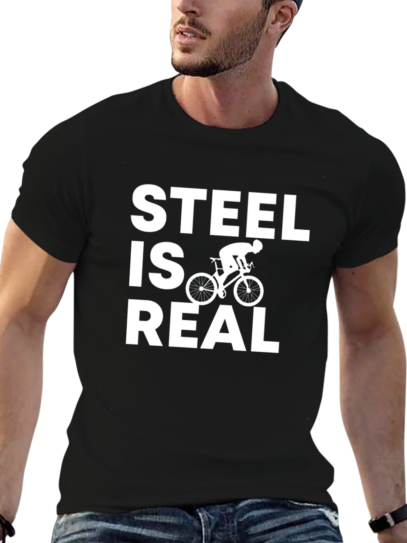 Steel is Real Cycling T-Shirt - Black