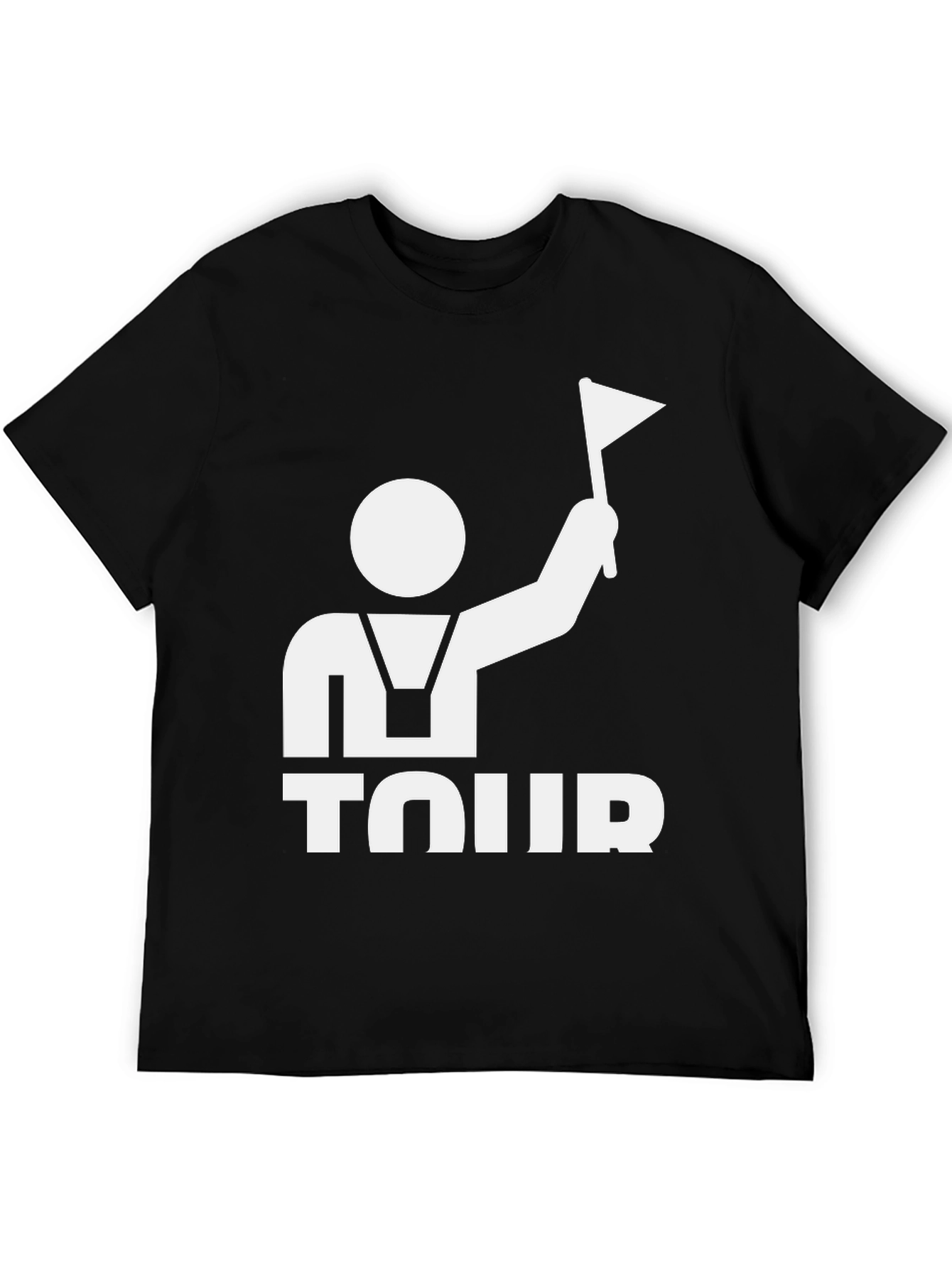 Tour Guide Graphic Tee - Black Cotton T-Shirt