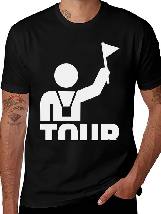 Tour Guide Graphic Tee - Black Cotton T-Shirt