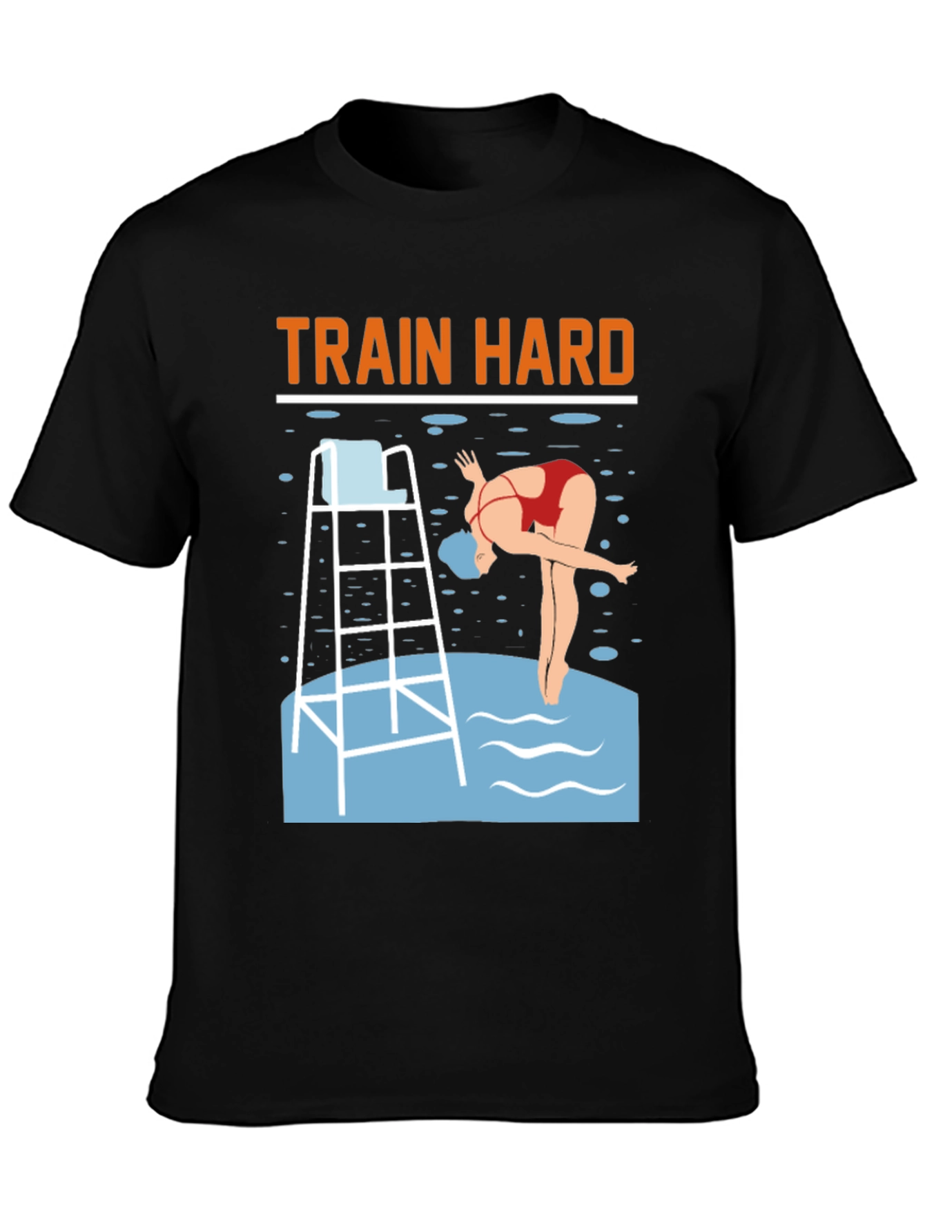 Train Hard Swimmer Graphic Tee