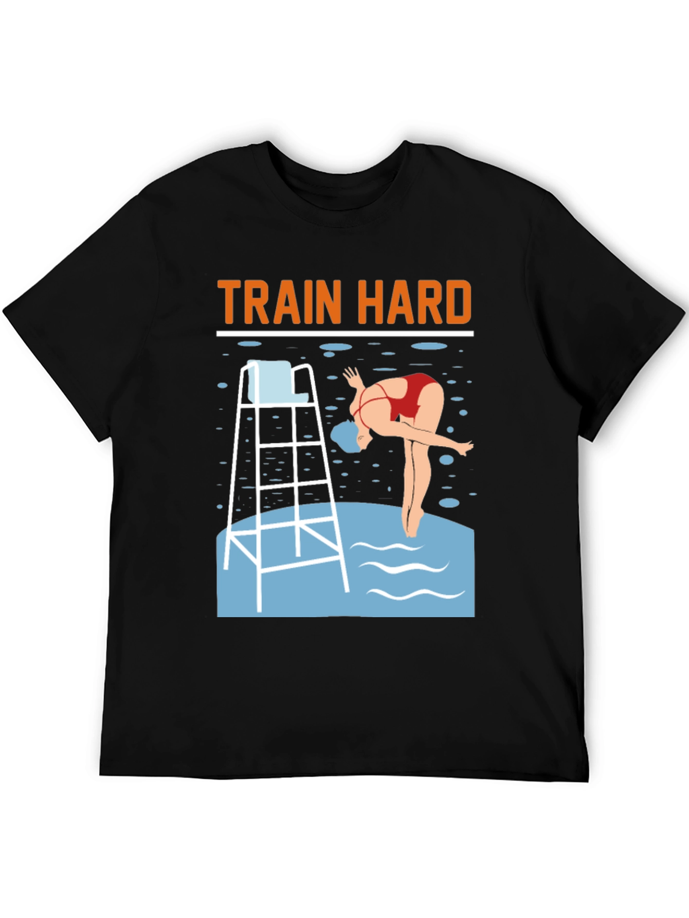 Train Hard Swimmer Graphic Tee