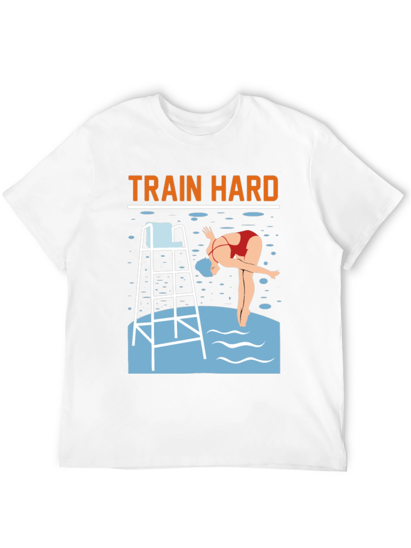 Train Hard Swimmer Graphic Tee