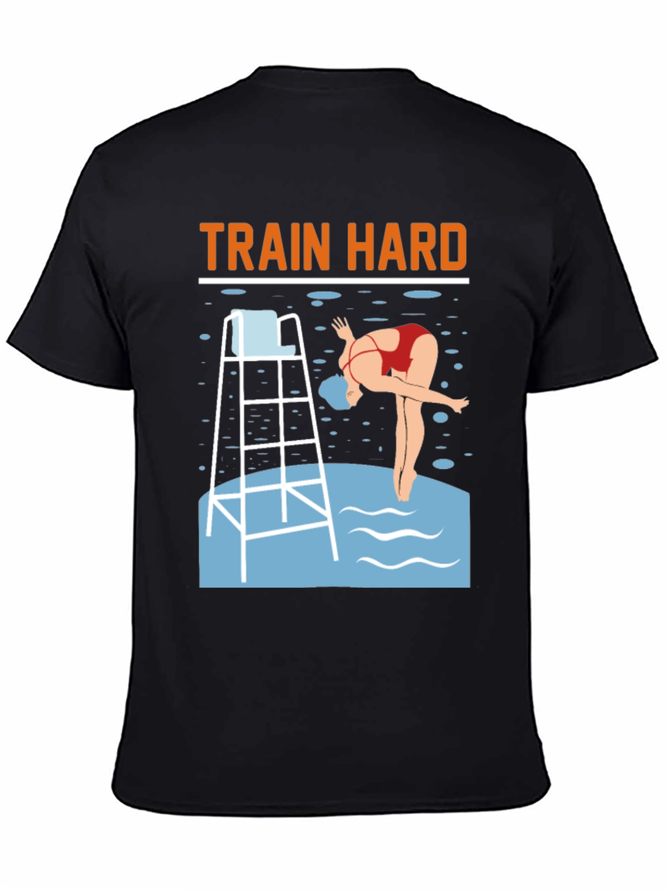 Train Hard Swimmer Graphic Tee