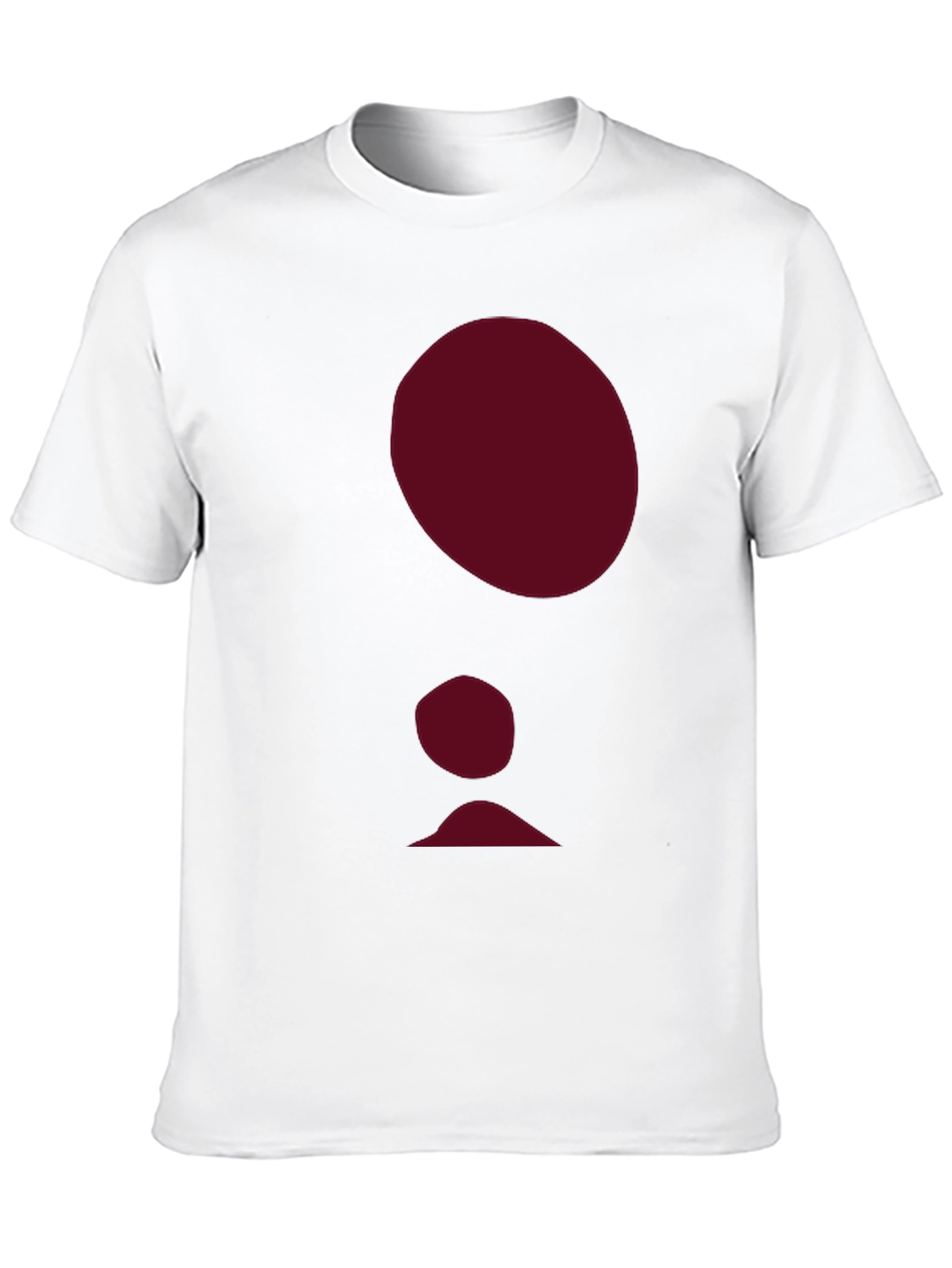 Abstract Burgundy Figure Black T-Shirt