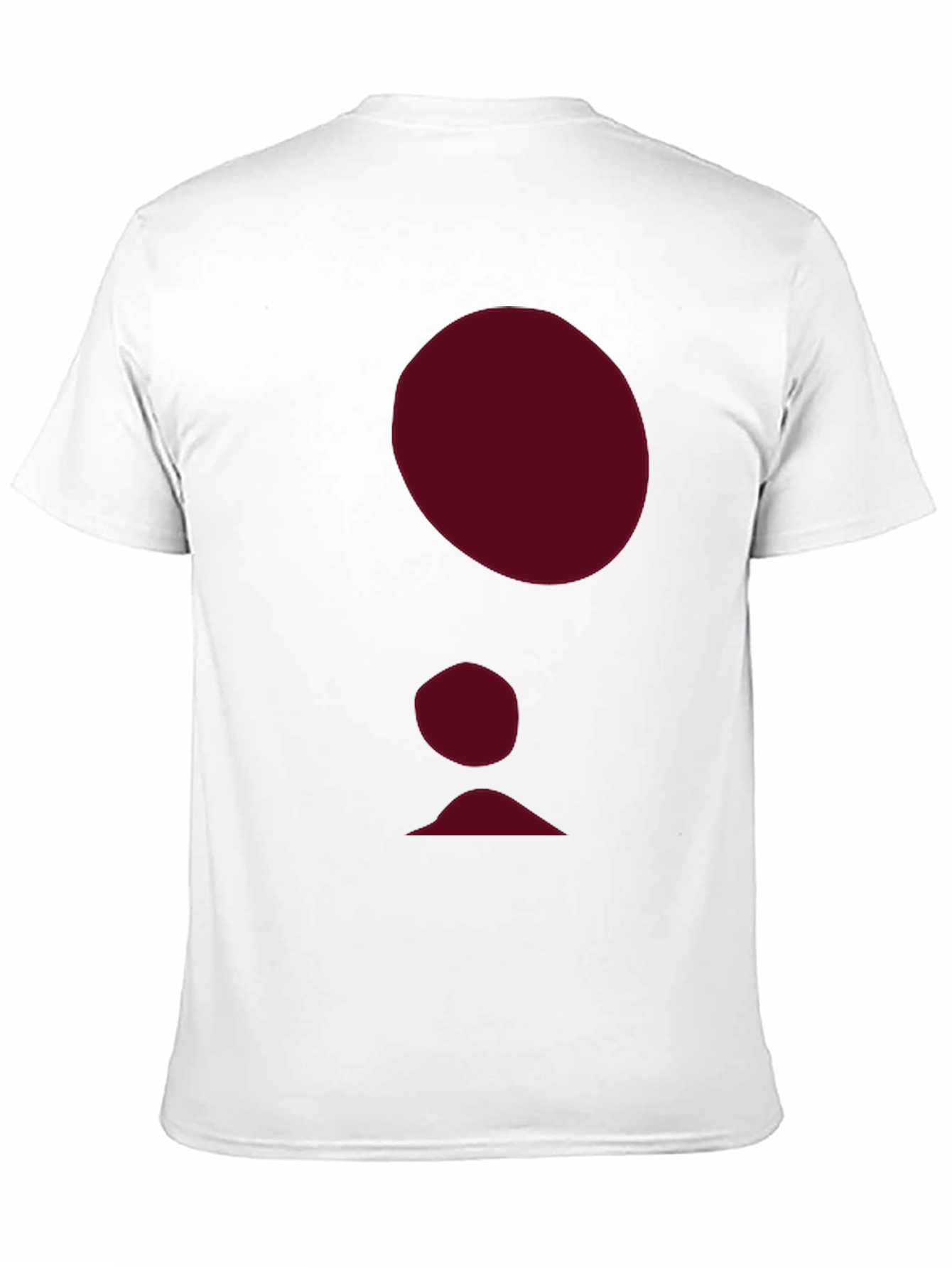 Abstract Burgundy Figure Black T-Shirt