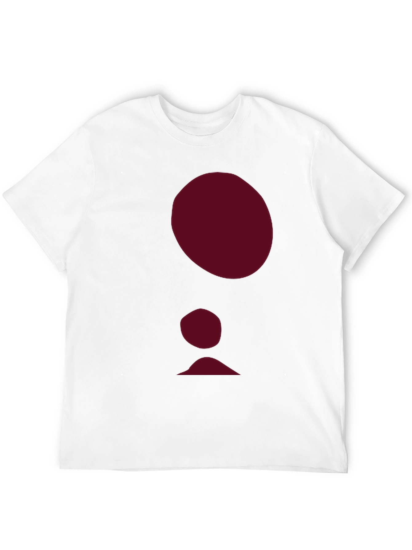 Abstract Burgundy Figure Black T-Shirt