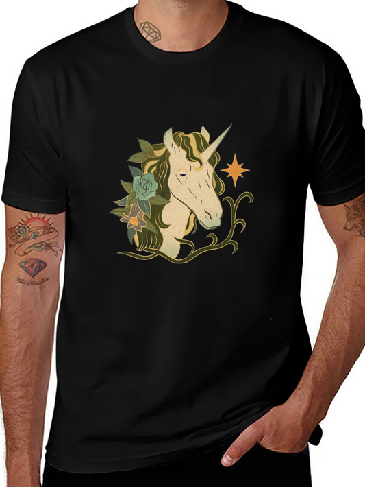 Unicorn Graphic Black T-Shirt