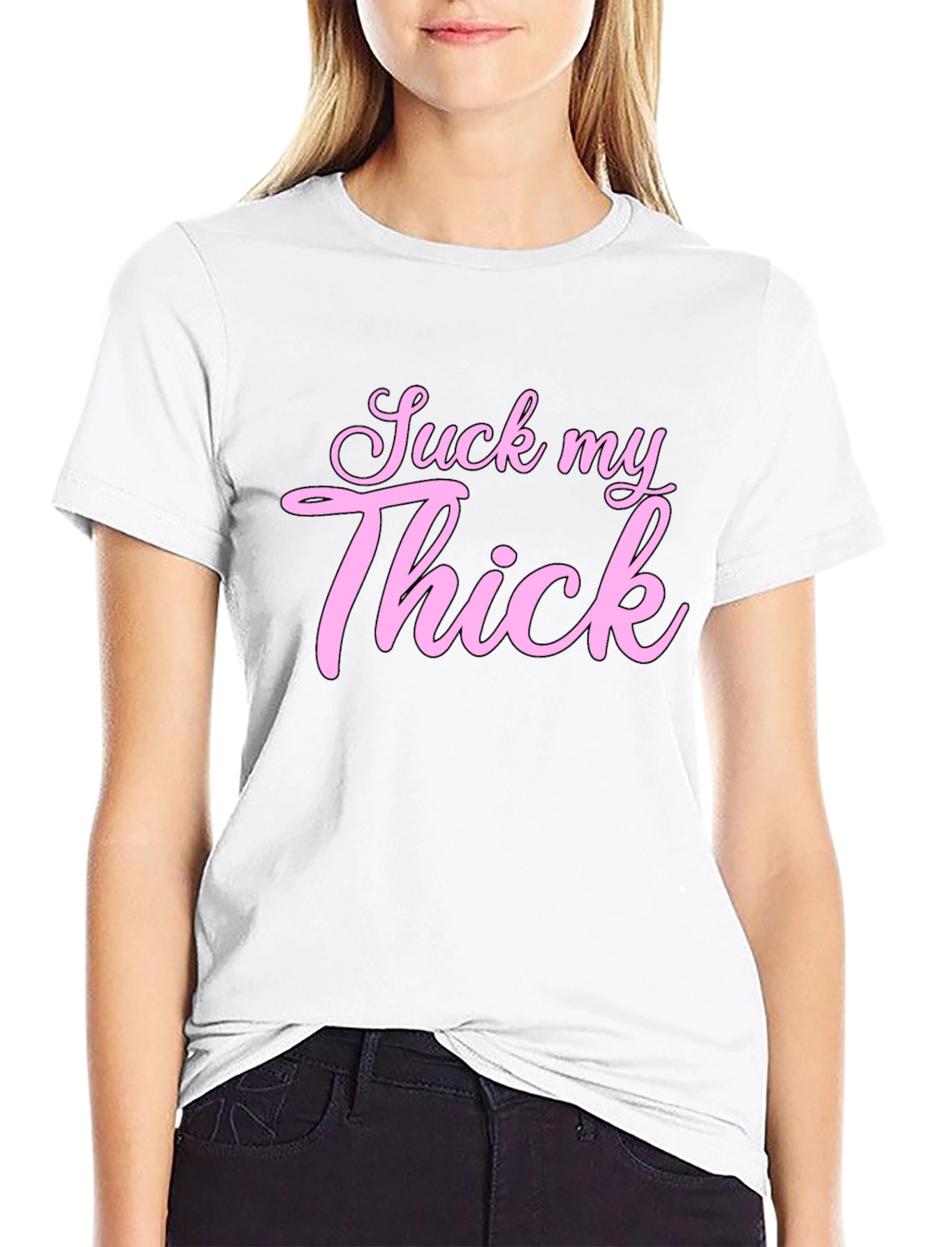 Suck My Thick Graphic Tee - Black