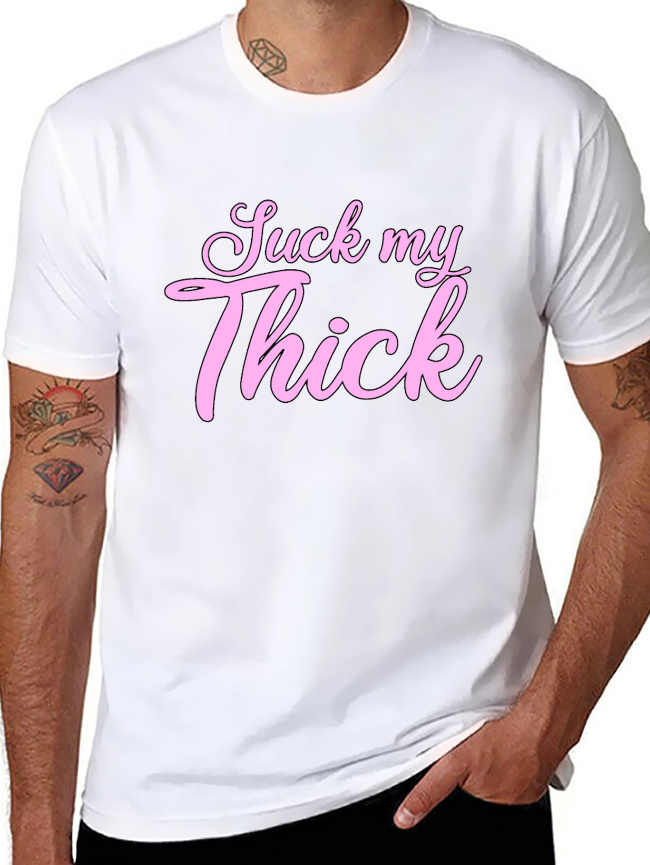Suck My Thick Graphic Tee - Black