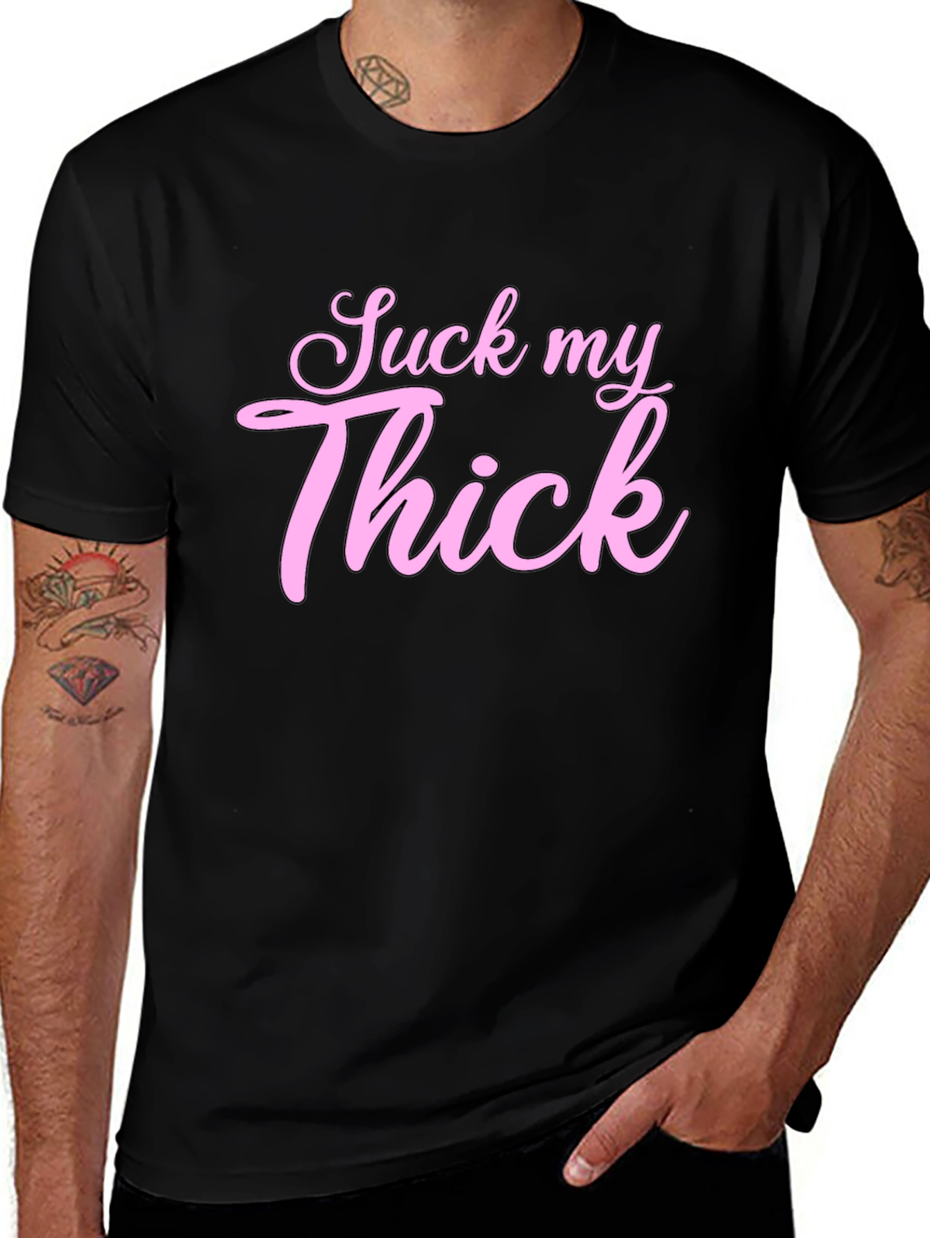 Suck My Thick Graphic Tee - Black