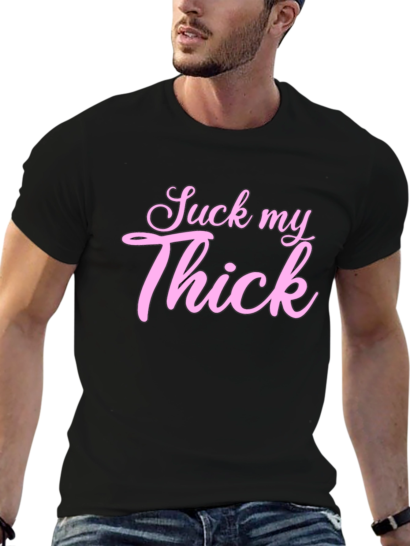 Suck My Thick Graphic Tee - Black