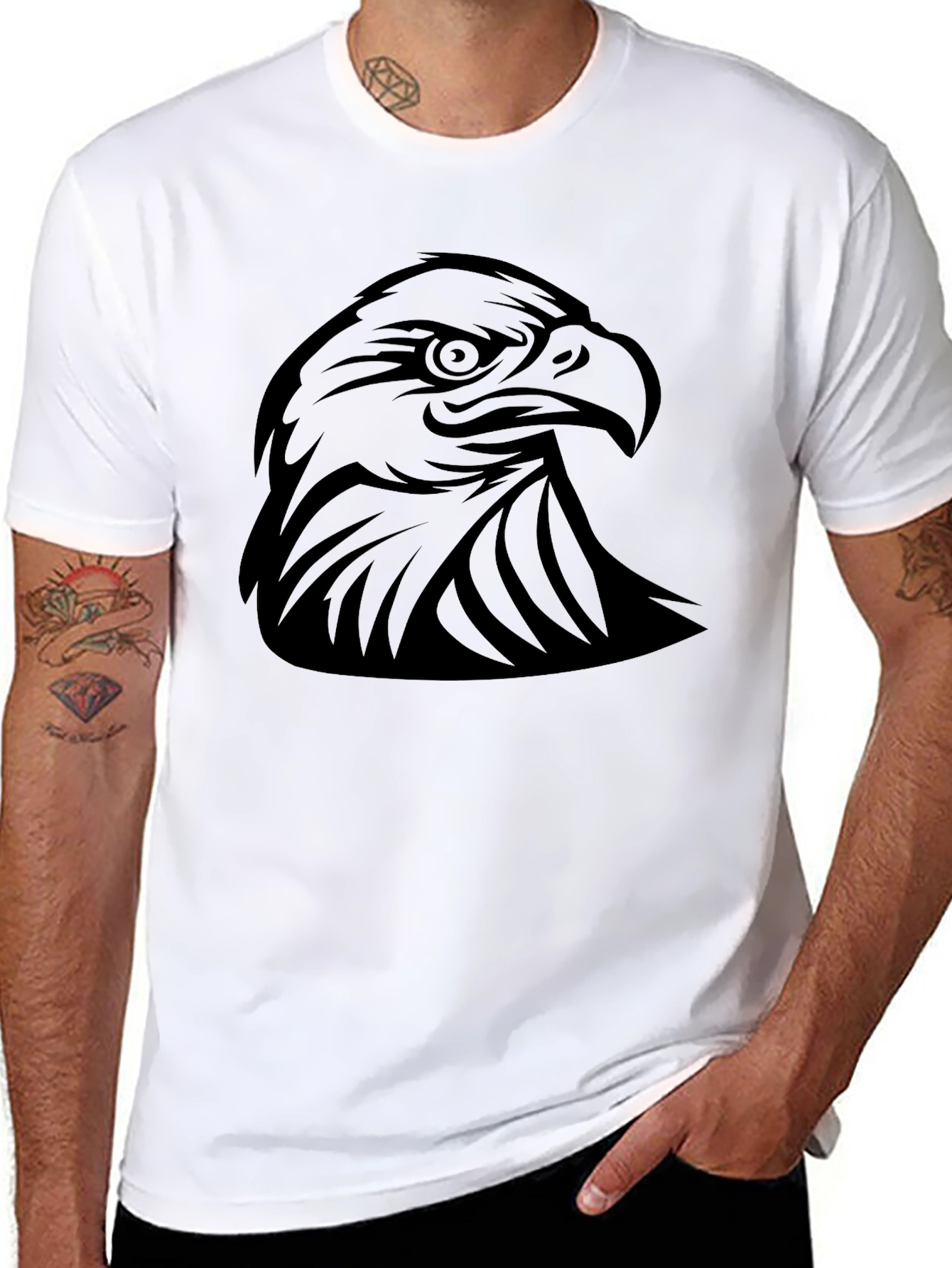 Black Eagle Graphic Tee - Stylish & Bold