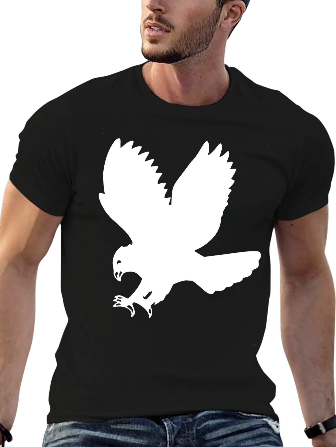 Black Eagle Graphic Tee - Mens Fashion