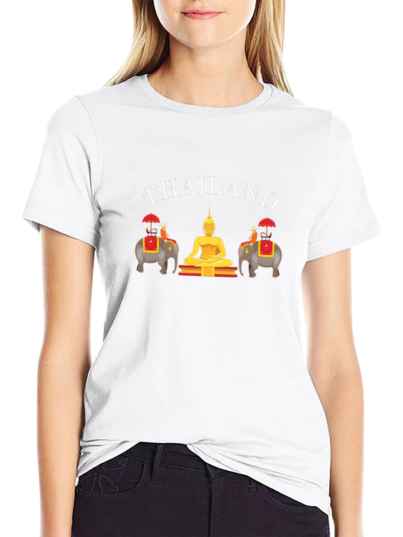 Thailand T-Shirt: Buddha & Elephants Graphic Tee
