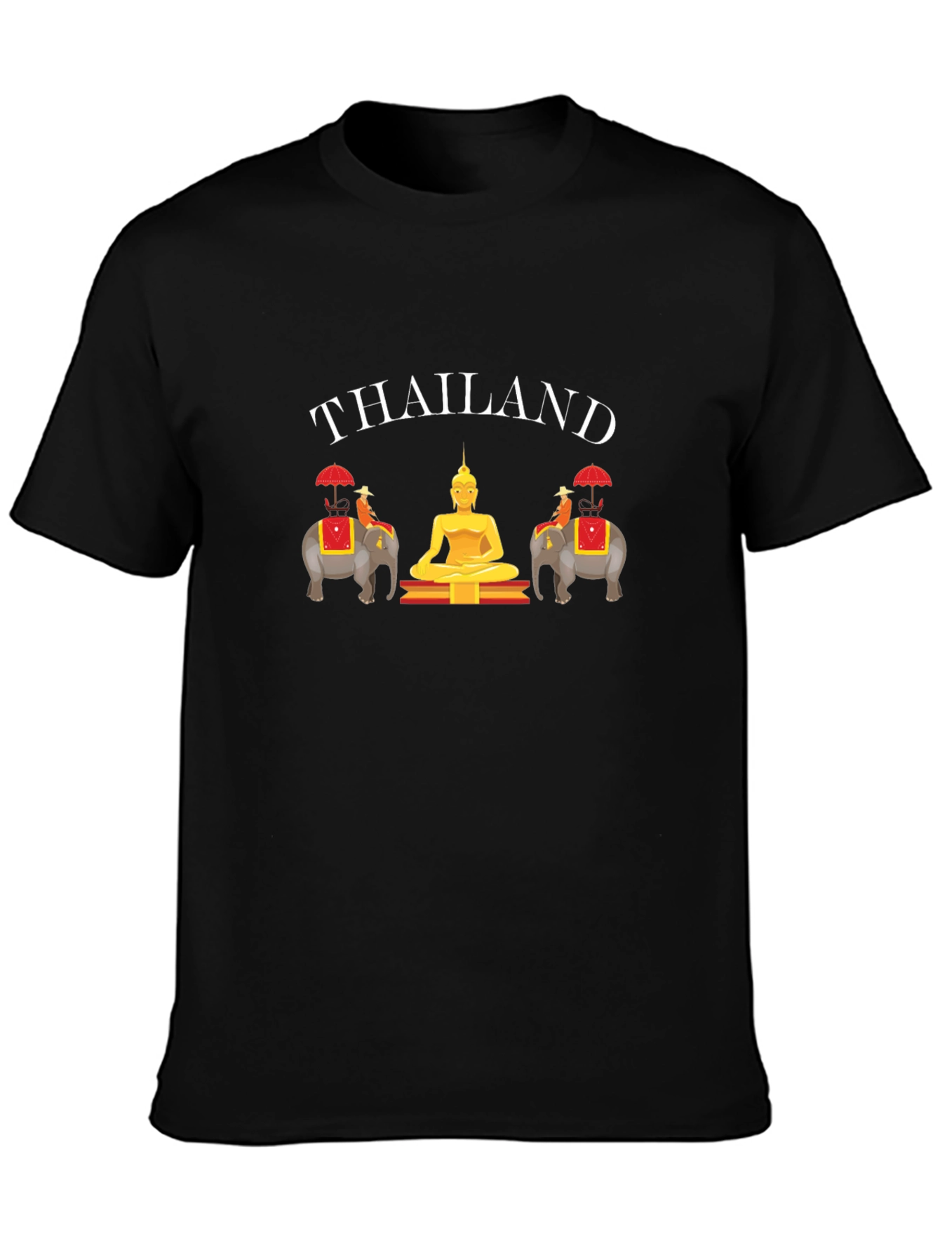 Thailand T-Shirt: Buddha & Elephants Graphic Tee