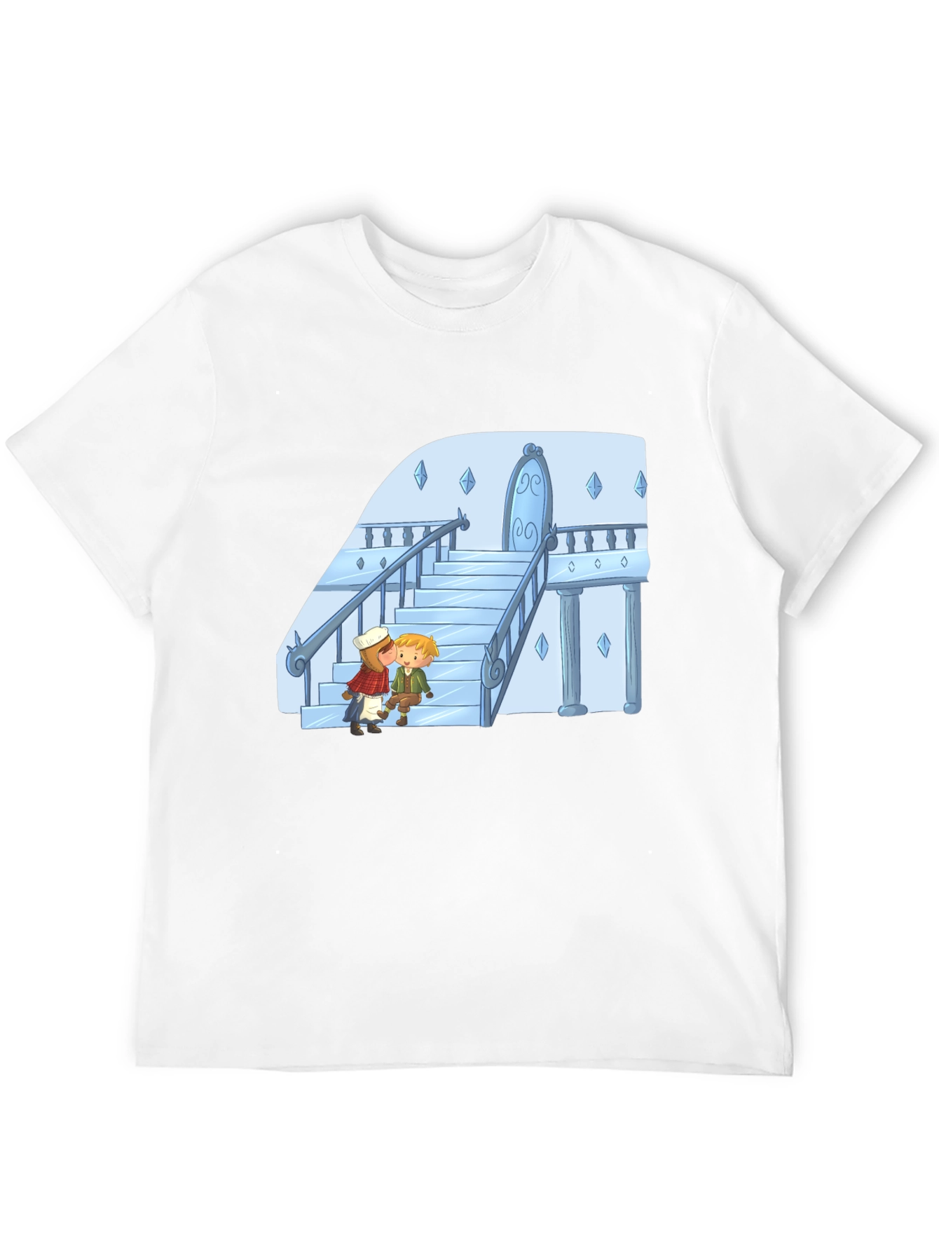 Cartoon Kiss Black T-Shirt